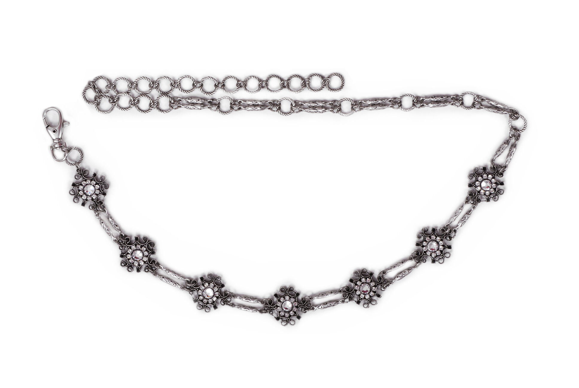 Dirndlgürtel-Schürzengürtel Stelline Altsilber Dirndlgürtel-Schürzengürtel Stelline Altsilber