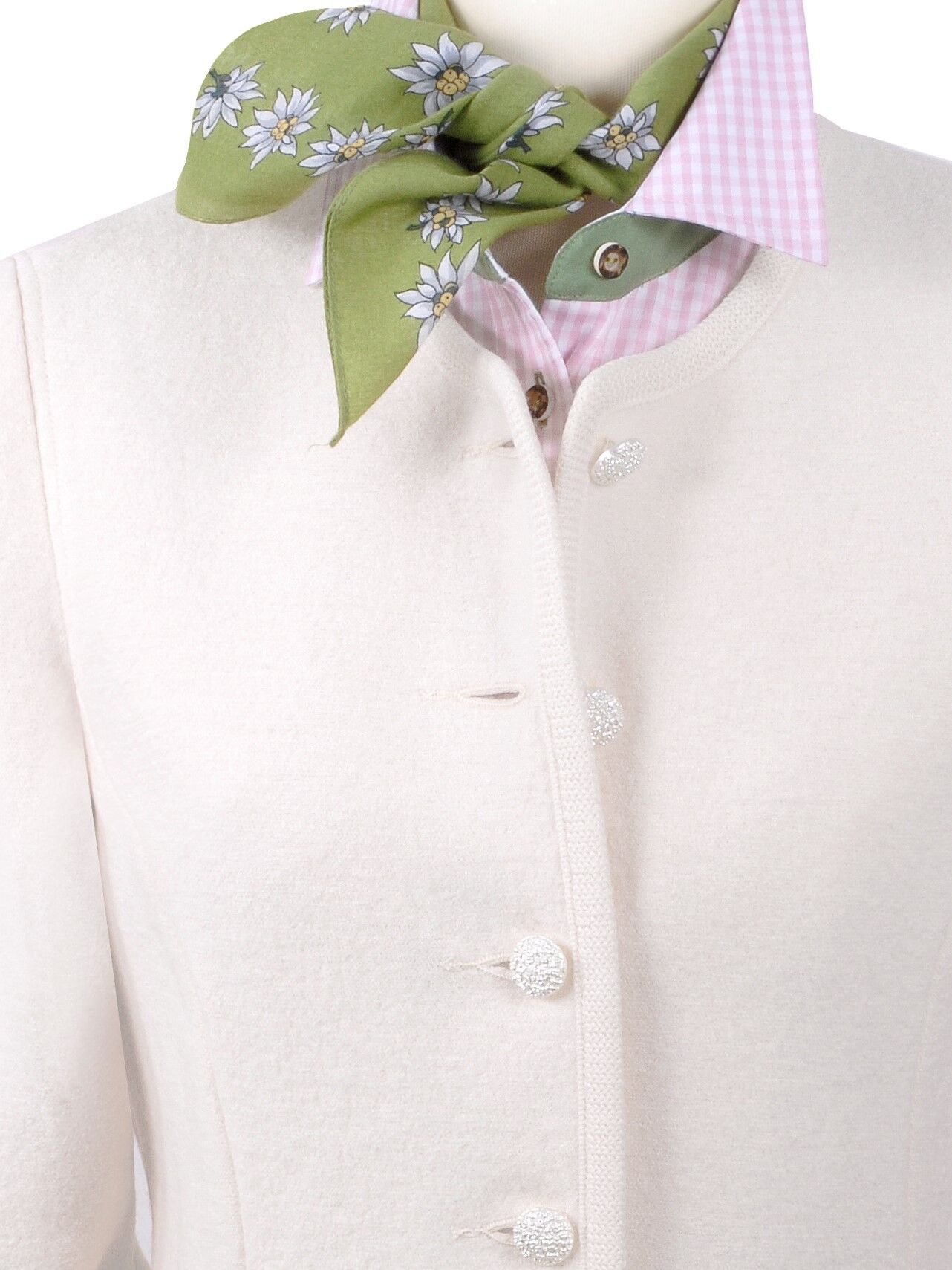 PREMIUM Trachtenjacke Damen Walkjanker SCHURWOLLE KASCHMIR - festlich für die Braut + Hochzeit Creme PREMIUM Trachtenjacke Damen Walkjanker SCHURWOLLE KASCHMIR - festlich für die Braut + Hochzeit Creme