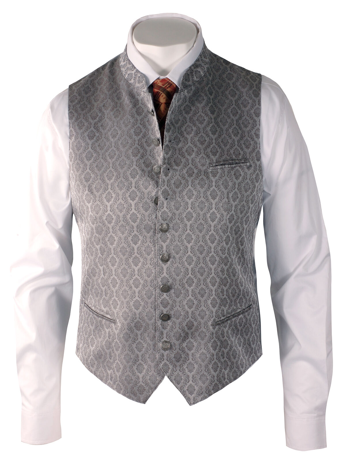 PREMIUM Trachtenweste Herren Hochzeits-Gilet Silbergrau FESTLICH PREMIUM Trachtenweste Herren Hochzeits-Gilet Silbergrau FESTLICH
