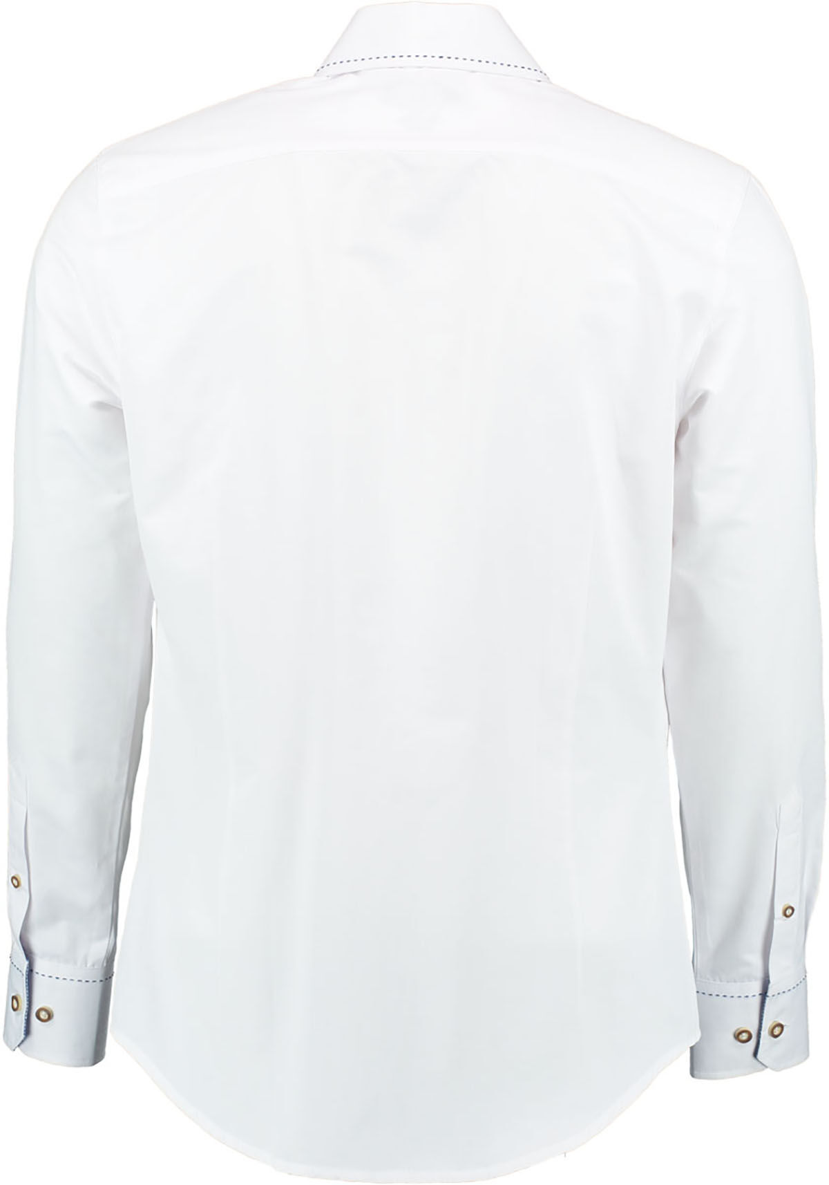 Trachtenhemd Weiß/Blau SLIMFIT mit Karo 