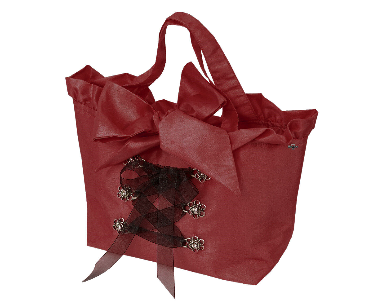 Dirndltasche Tafttasche Schwarz mit Schnürung Dirndltasche Tafttasche Schwarz mit Schnürung