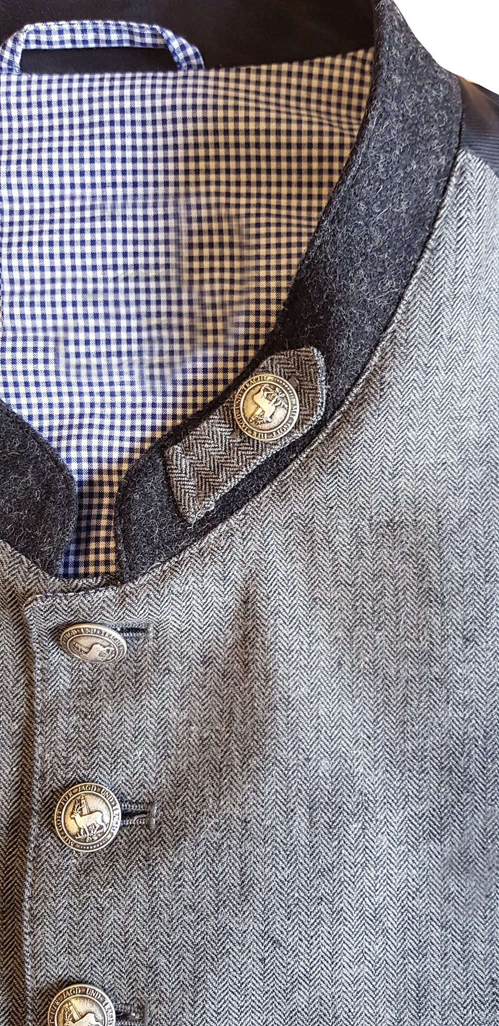 PREMIUM Trachtenweste Herrenweste Gilet Silbergrau FESTLICH PREMIUM Trachtenweste Herrenweste Gilet Silbergrau FESTLICH