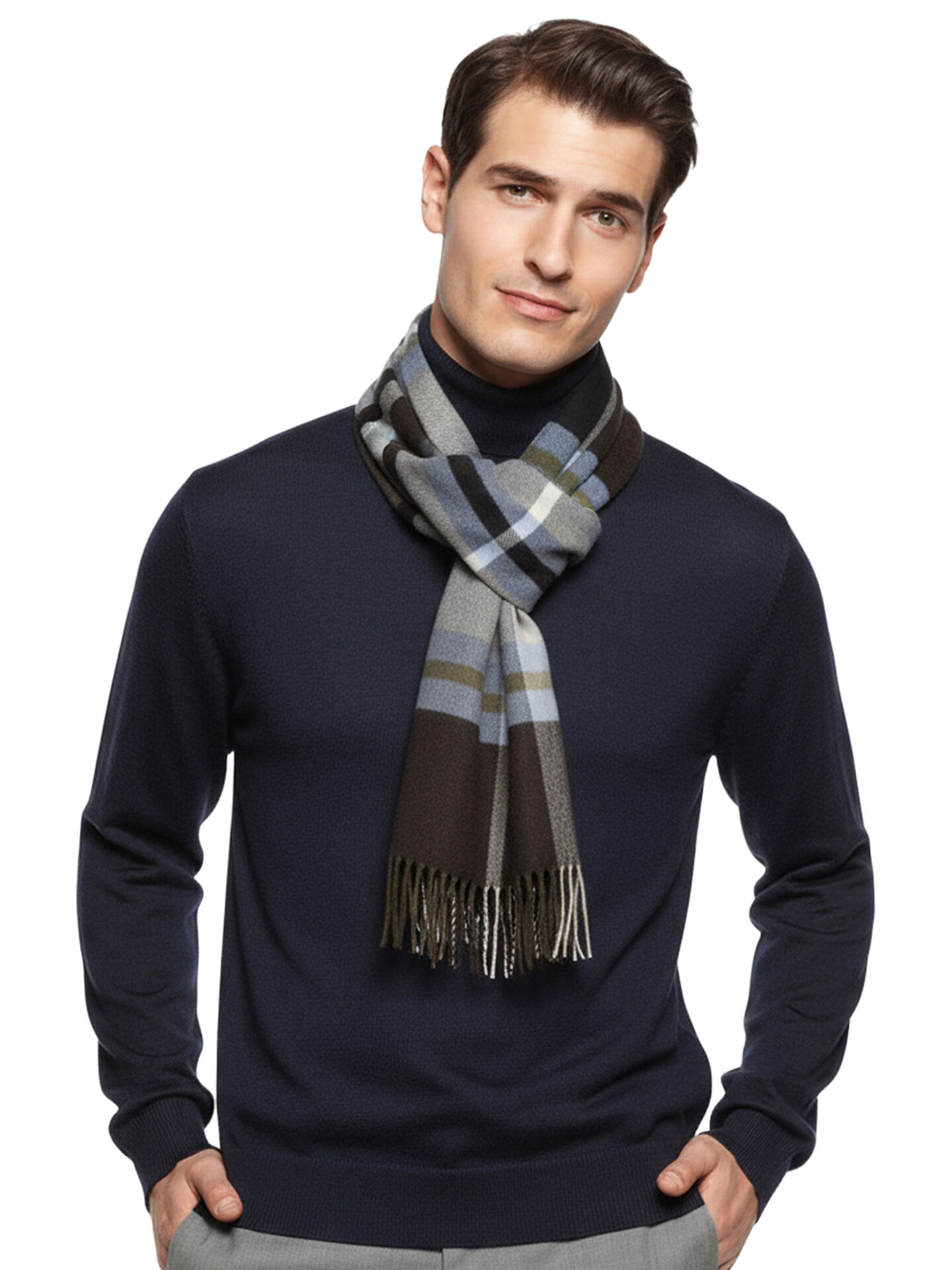 Karoschal Herren Winterschal Wolle/Viskose