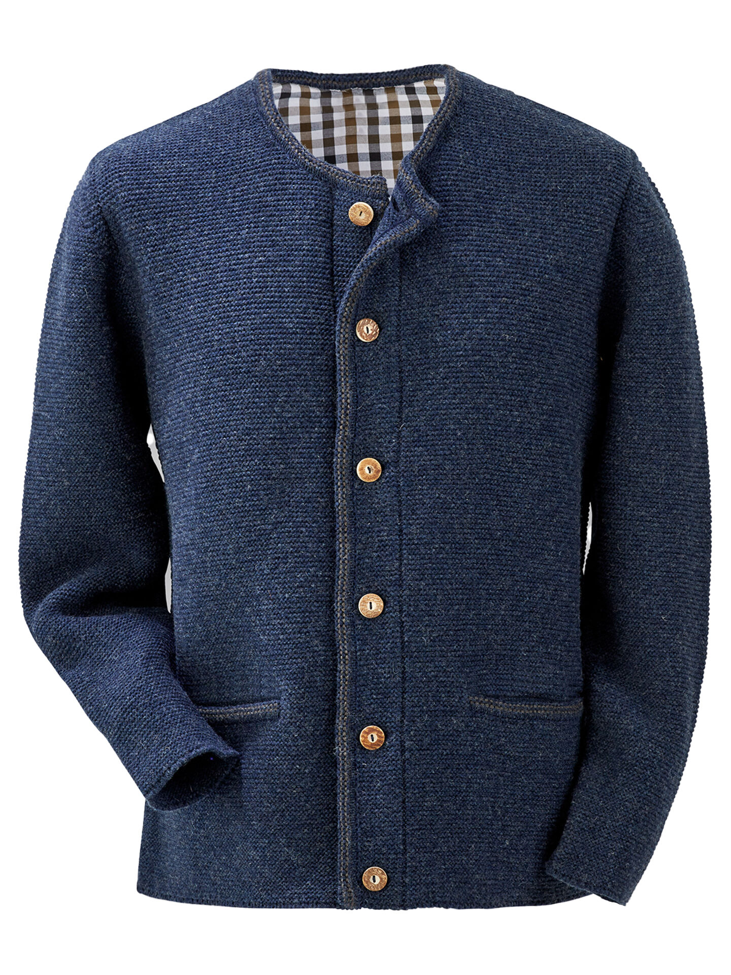 Trachtenstrickjacke Herren Links-Links  Trachtenjanker Blau Trachtenstrickjacke Herren Links-Links  Trachtenjanker Blau