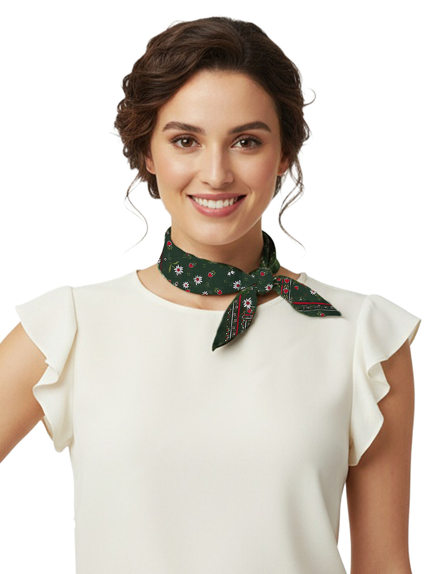 Trachtenhalstuch Nickituch Edelweiß