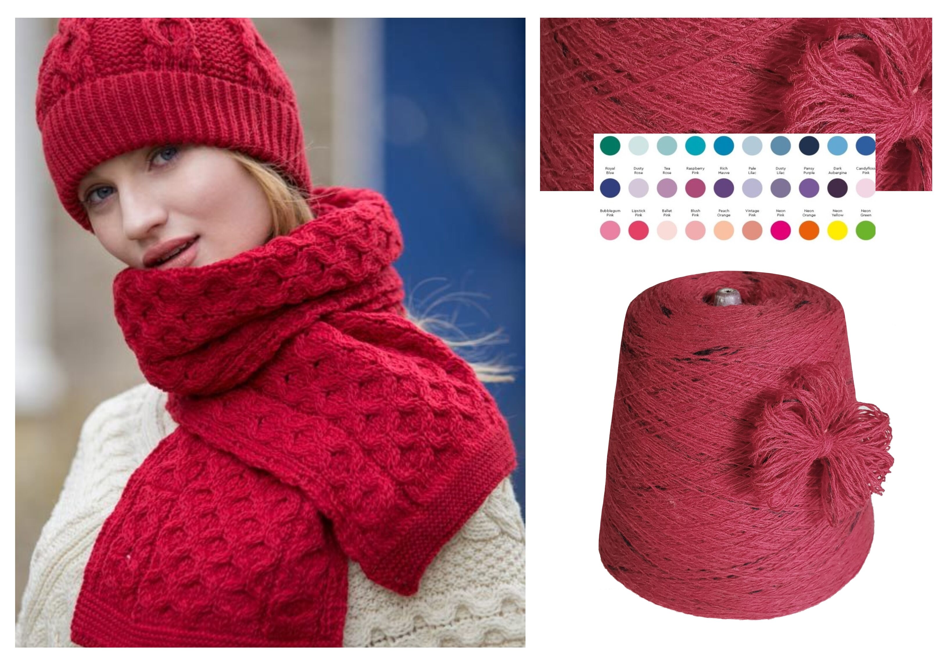 PREMIUM STRICKWOLLE - SCHURWOLLE-TWEED - 1 KG Konen/1000 Gramm  Rot-Schwarz PREMIUM STRICKWOLLE - SCHURWOLLE-TWEED - 1 KG Konen/1000 Gramm  Rot-Schwarz