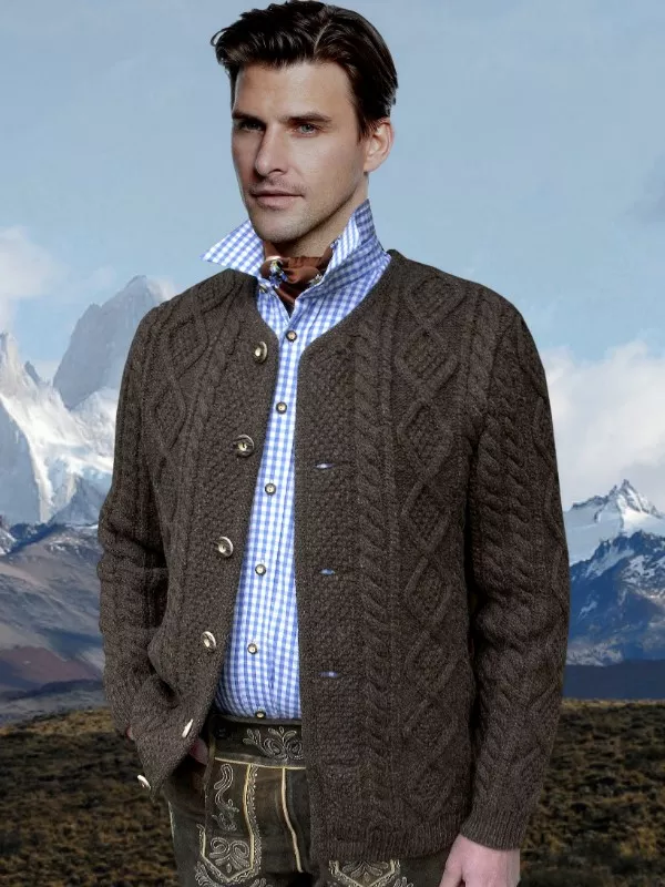 Trachtenstrickjacke-Trachtenjanker-herren-431N-braun-frontbhQnC35Dh7jKv