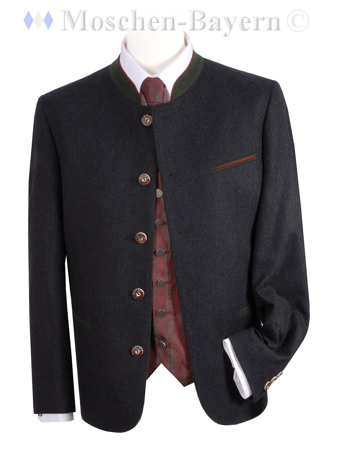 PREMIUM Trachtenblazer Lodenblazer Herren Sakko Anthrazit Schurwolle PREMIUM Trachtenblazer Lodenblazer Herren Sakko Anthrazit Schurwolle