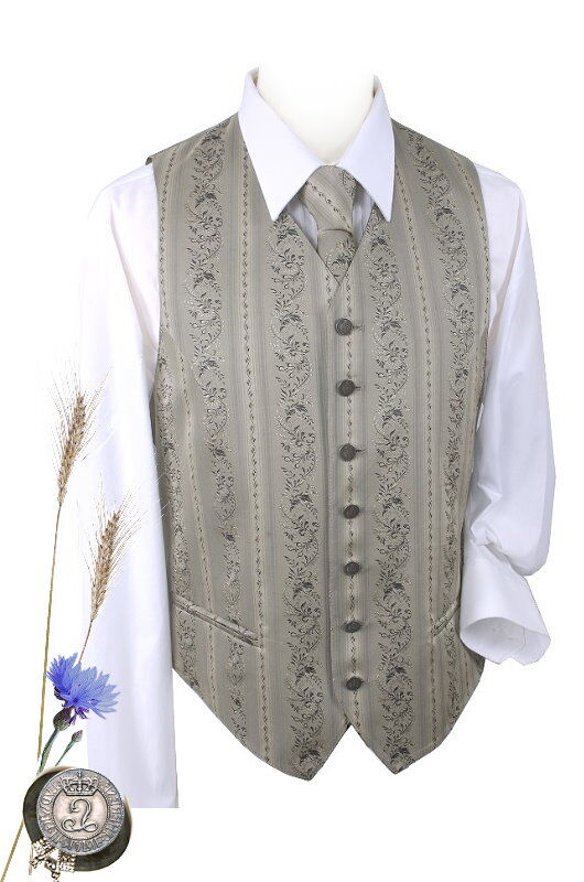 PREMIUM Trachtenweste Seidenweste Gilet Beige FESTLICH PREMIUM Trachtenweste Seidenweste Gilet Beige FESTLICH
