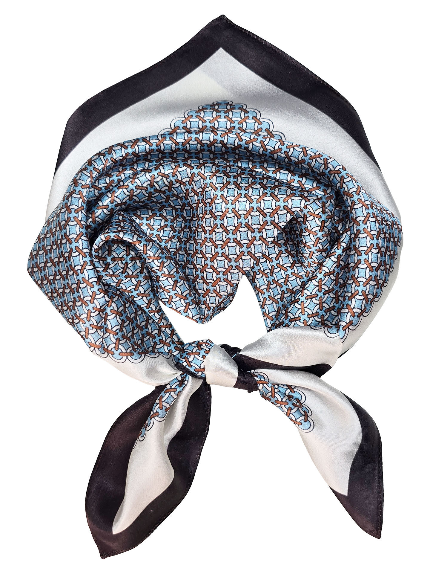 Seidenhalstuch Piombino Herren Nickituch 100% Seide Hellblau