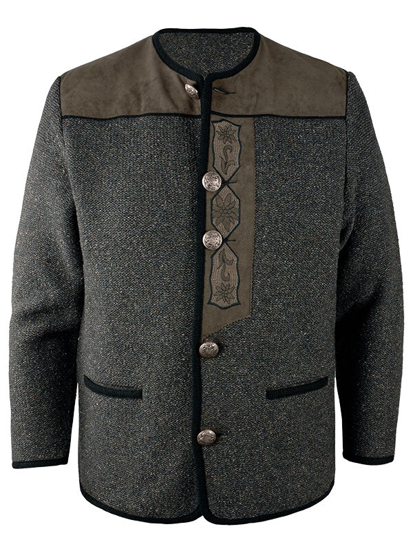 PREMIUM Trachtenstrickjacke Herren 100% Schurwolle Trachtenjanker Grün-Oliv PREMIUM Trachtenstrickjacke Herren 100% Schurwolle Trachtenjanker Grün-Oliv