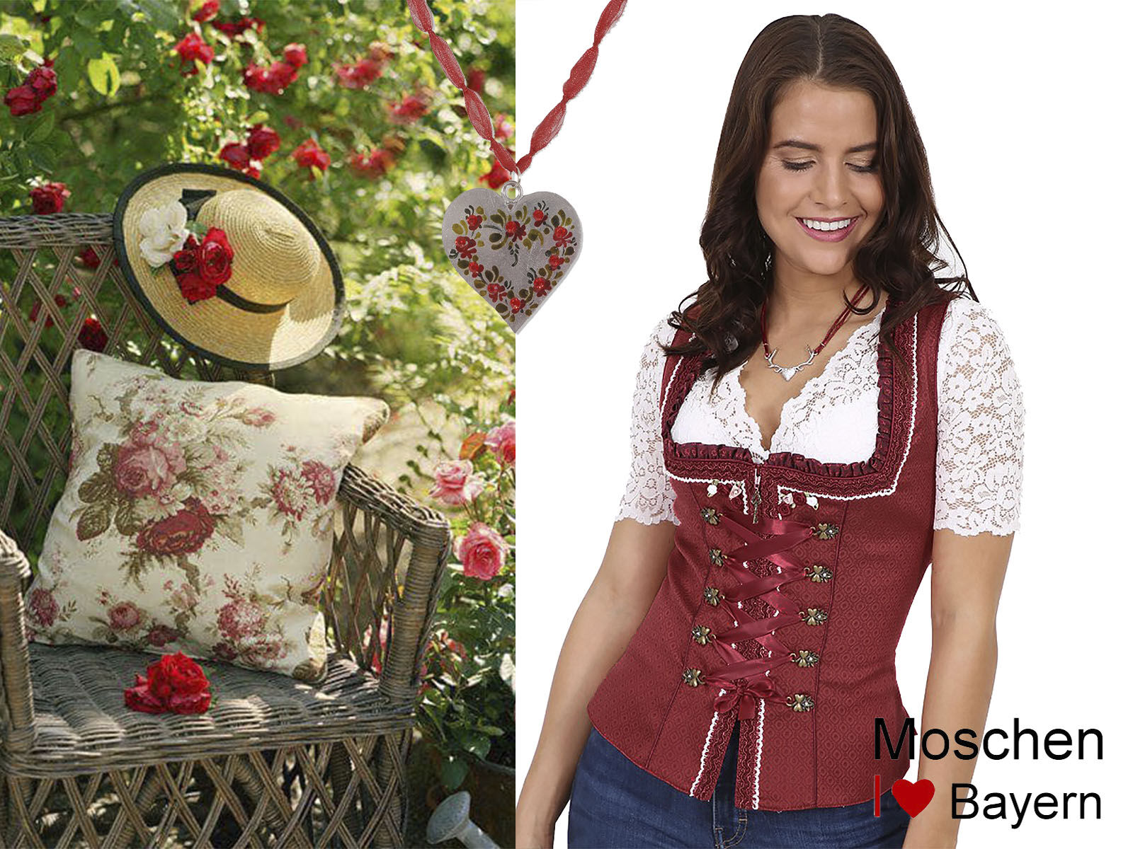 Trachtenmieder-Corsage-Damen-Dirndmieder-rot-FB Trachtenmieder-Corsage-Damen-Dirndmieder-rot-FB