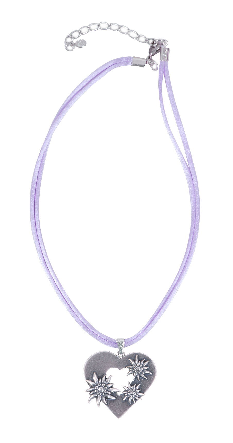 Edelweißkette Herz Edelweiß Violett Flieder Edelweißkette Herz Edelweiß Violett Flieder