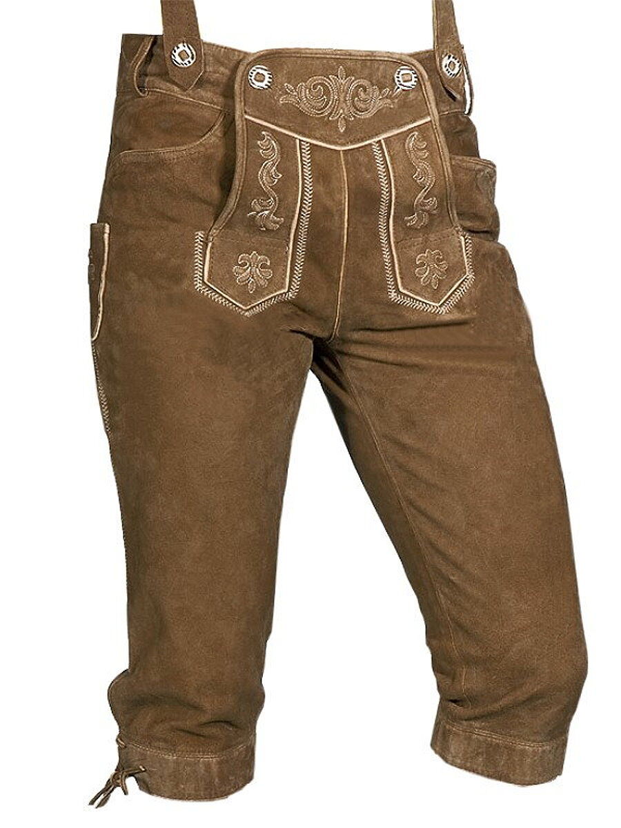 Trachtenlederhose Kniebundlederhose Rehbraun Nougat Trachtenlederhose Kniebundlederhose Rehbraun Nougat