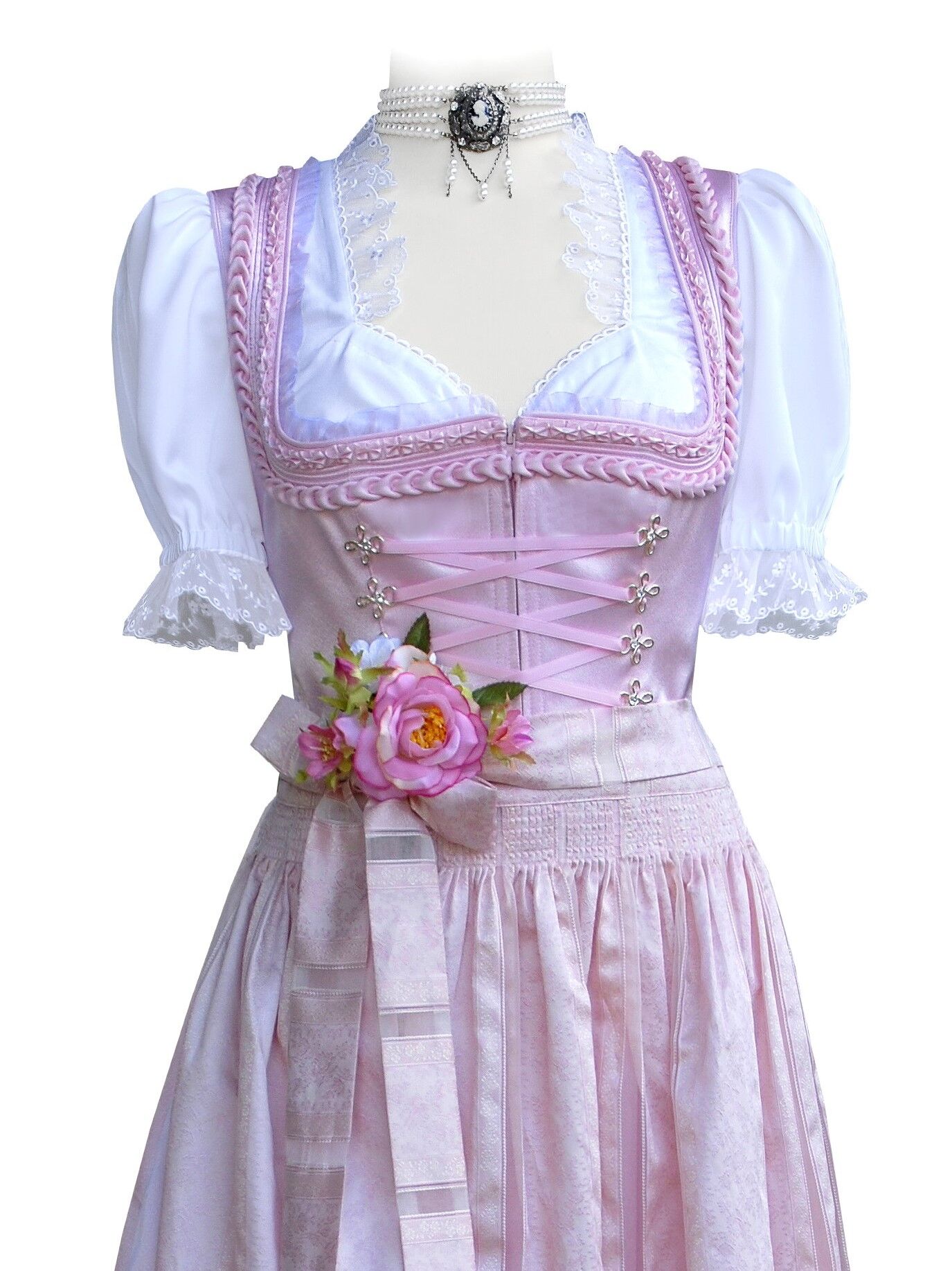 Exklusives Hochzeitsdirndl Brautdirndl Rosa festlich Exklusives Hochzeitsdirndl Brautdirndl Rosa festlich