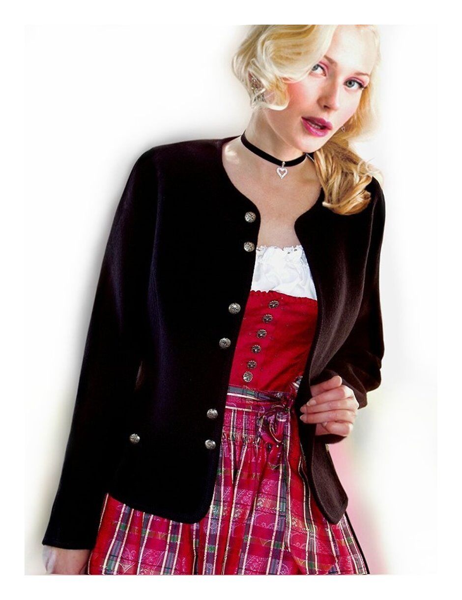PREMIUM Trachtenjacke Damen Walkjanker SCHURWOLLE festlich Schwarz PREMIUM Trachtenjacke Damen Walkjanker SCHURWOLLE festlich Schwarz