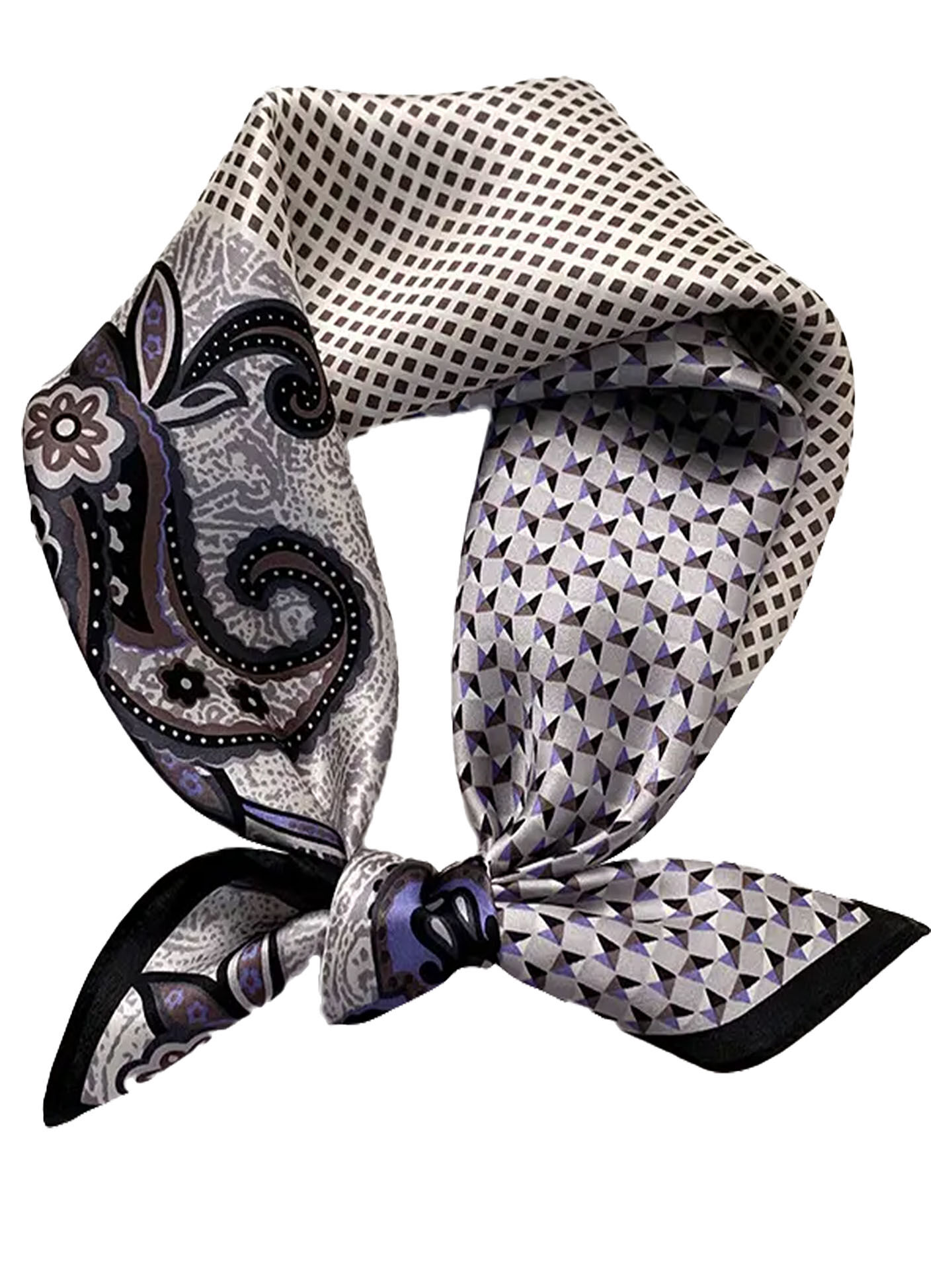 Trachtenhalstuch Seidentuch Nickituch 53x53 100% Seide Paisley-Dessin Trachtenhalstuch Seidentuch Nickituch 53x53 100% Seide Paisley-Dessin