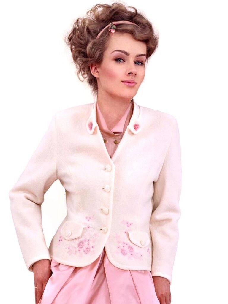 PREMIUM Trachtenjacke Damen Walkjanker SCHURWOLLE KASCHMIR für Braut + Hochzeit Creme PREMIUM Trachtenjacke Damen Walkjanker SCHURWOLLE KASCHMIR für Braut + Hochzeit Creme