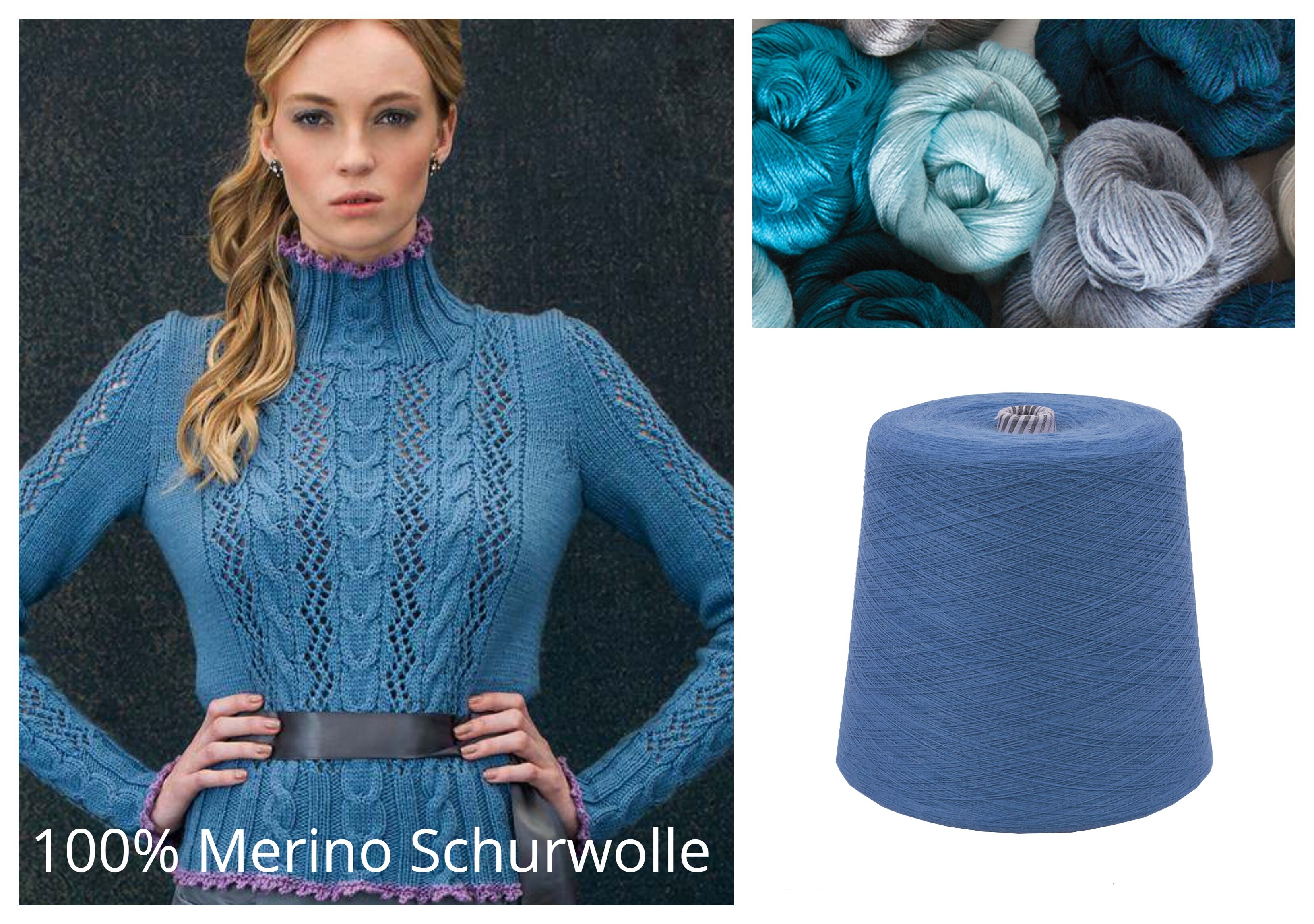 WOLLE zum STRICKEN MERINO-SCHURWOLLE 1 KG Konen/1000 Gramm Blau Bayrischblau WOLLE zum STRICKEN MERINO-SCHURWOLLE 1 KG Konen/1000 Gramm Blau Bayrischblau