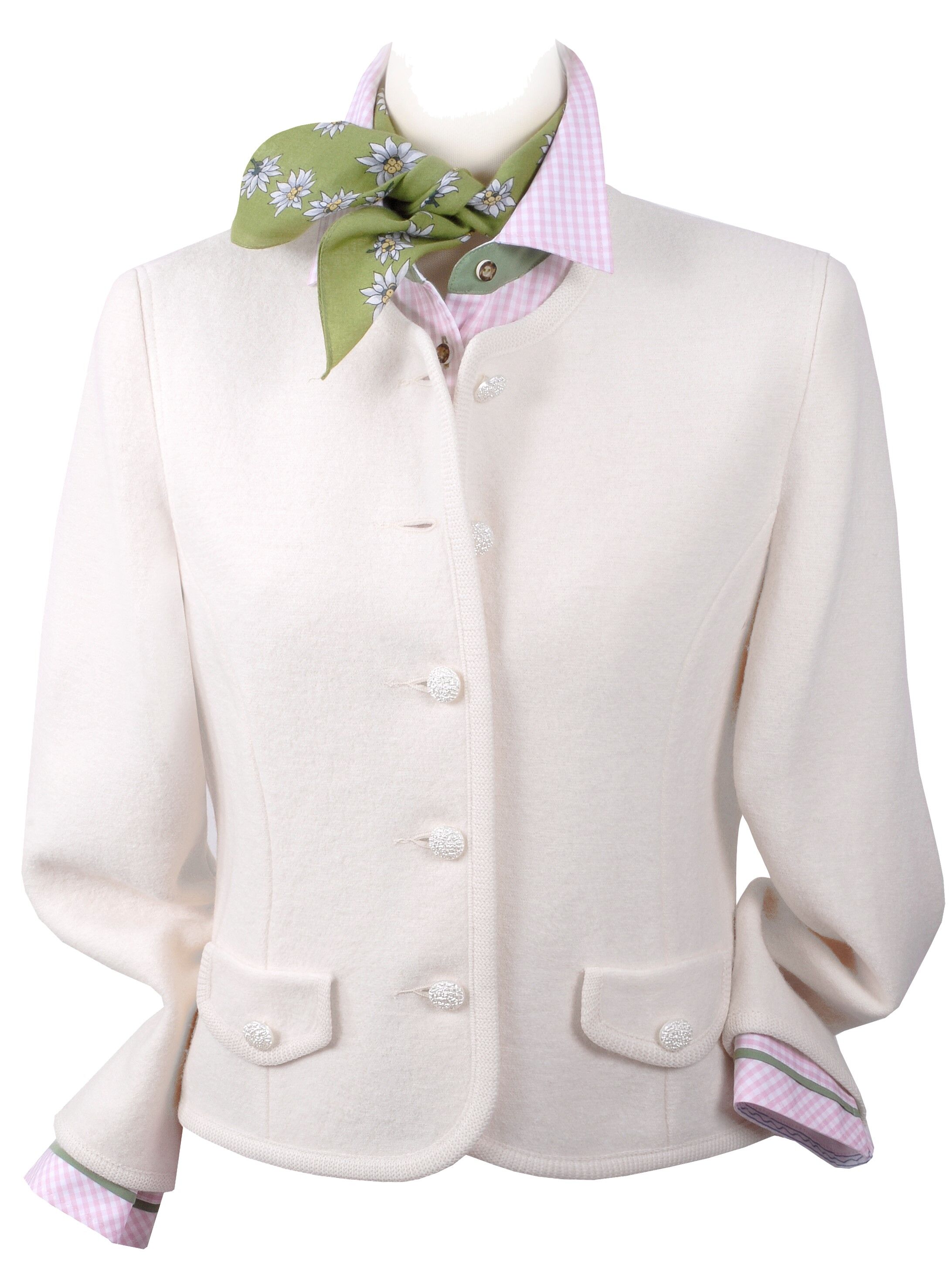 PREMIUM Trachtenjacke Damen Walkjanker SCHURWOLLE KASCHMIR - festlich für die Braut + Hochzeit Creme PREMIUM Trachtenjacke Damen Walkjanker SCHURWOLLE KASCHMIR - festlich für die Braut + Hochzeit Creme