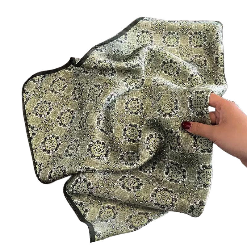 Seidenhalstuch Monaco Damen Herren Nickituch 100% Seide Grün