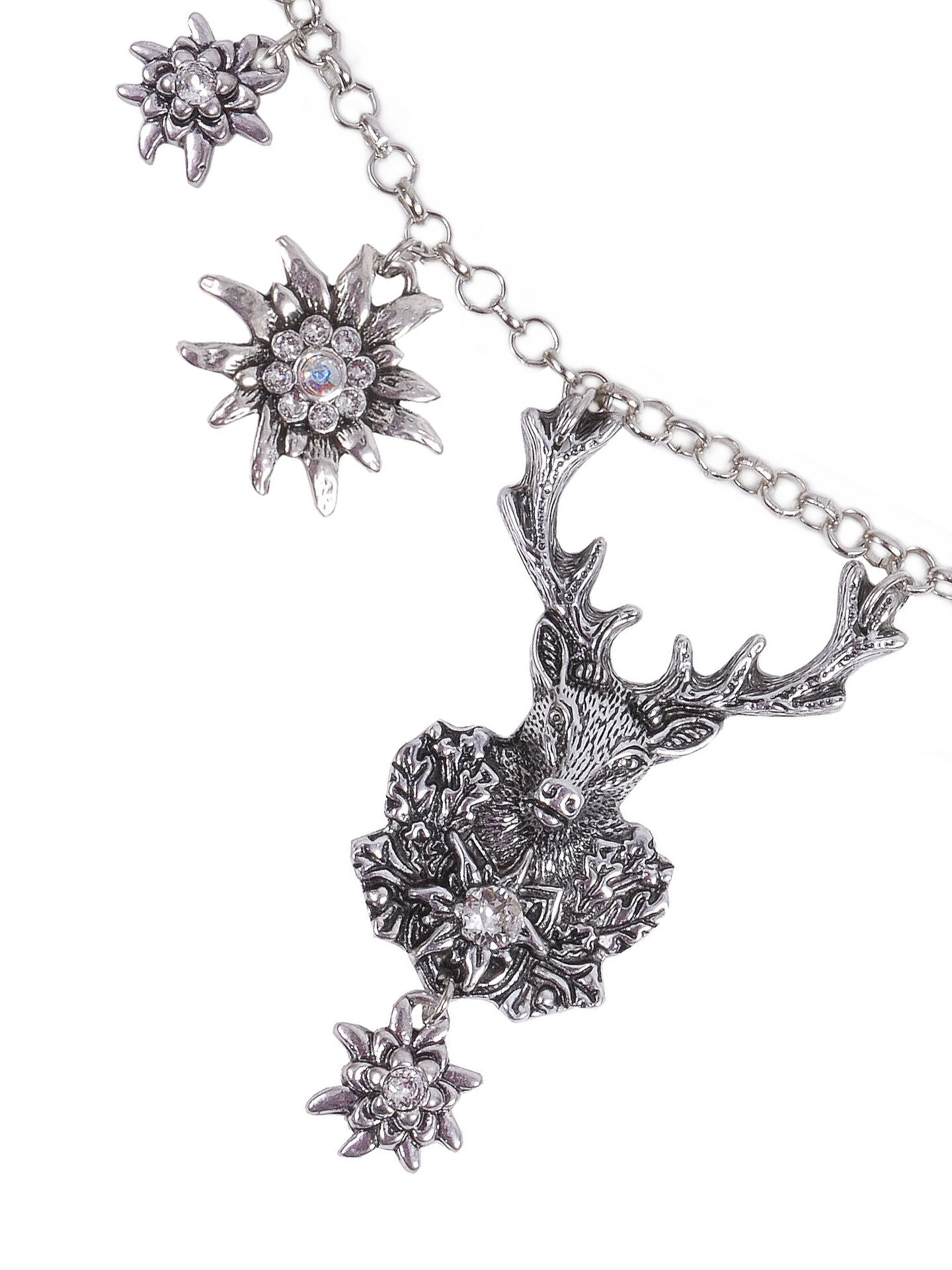 Charivari  Hirsch + Edelweiß Dirndlschmuck Charivari  Hirsch + Edelweiß Dirndlschmuck
