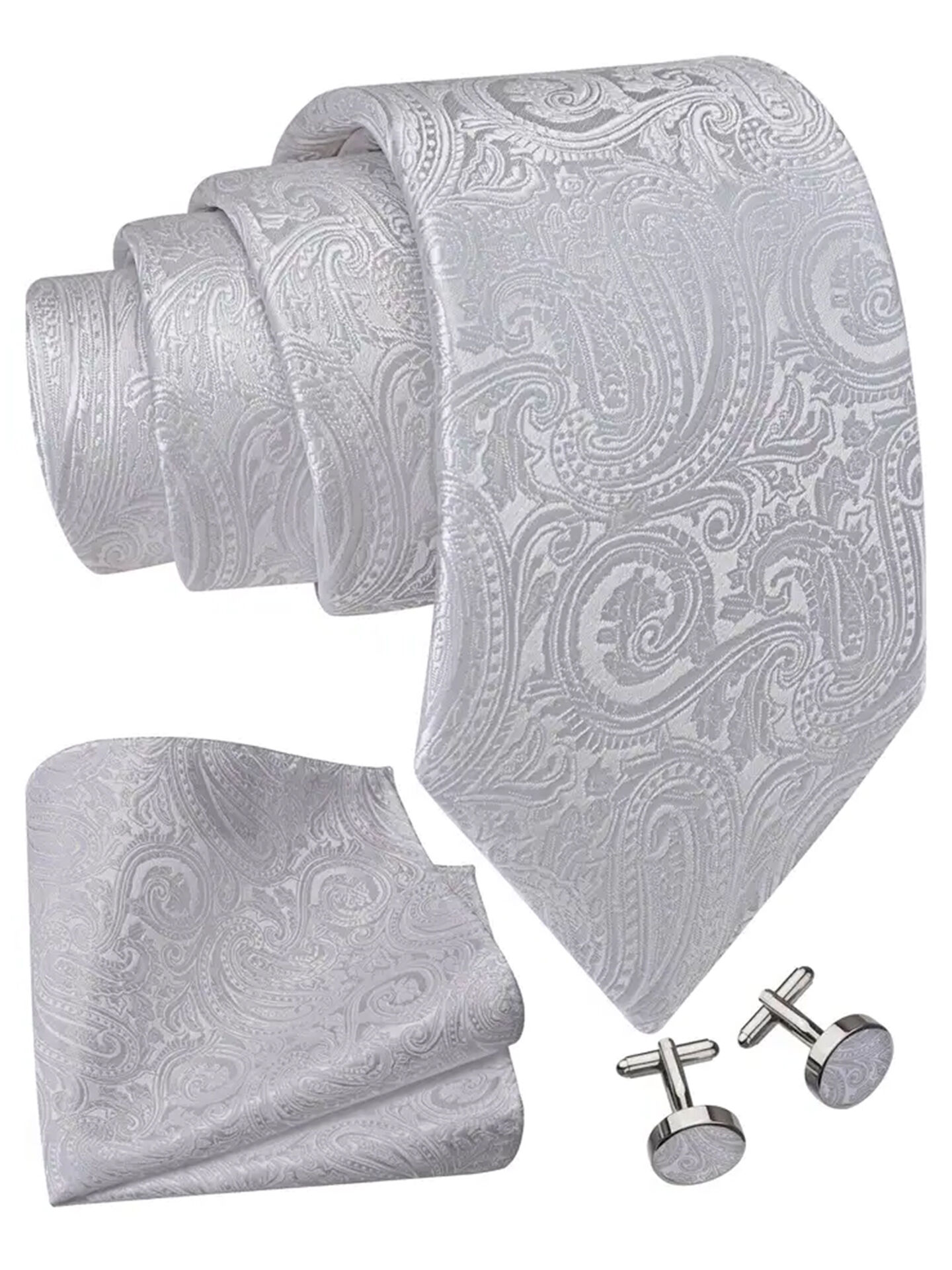 Trachtenkrawatte Paisley 100% Seide 3-tlg. Set festlich + Einstecktuch + Manschettenknöpfen Trachtenkrawatte Paisley 100% Seide 3-tlg. Set festlich + Einstecktuch + Manschettenknöpfen