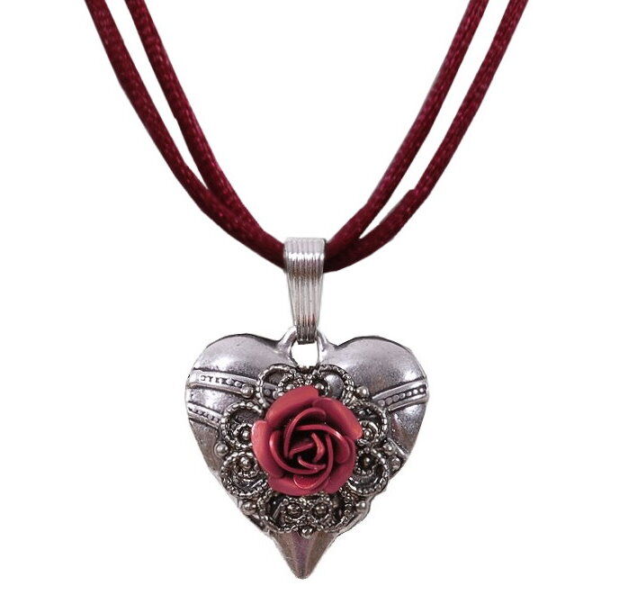 Trachtenkette Herz mit Rose Trachtenkette Herz mit Rose