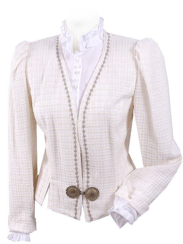 Trachtenblazer Damen - kurze Dirndljacke Creme-Beige Trachtenblazer Damen - kurze Dirndljacke Creme-Beige