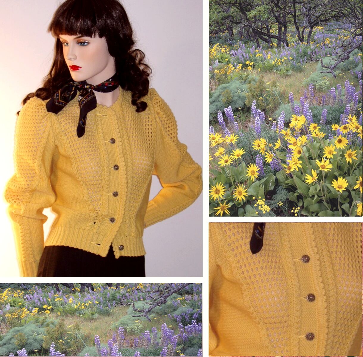 Trachtenstrickjacke Damen Dirndljacke MERINO SCHURWOLLE Gelb  Trachtenstrickjacke Damen Dirndljacke MERINO SCHURWOLLE Gelb