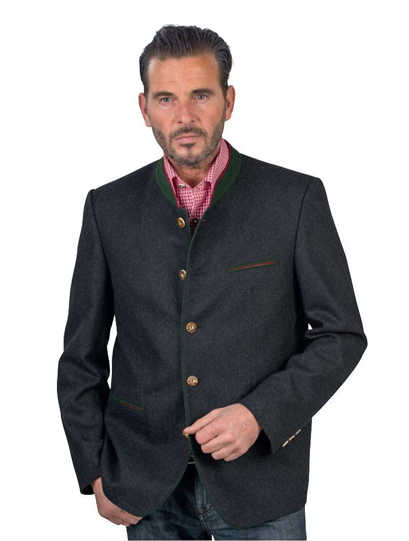 PREMIUM Trachtenblazer Lodenblazer Herren Sakko Anthrazit Schurwolle PREMIUM Trachtenblazer Lodenblazer Herren Sakko Anthrazit Schurwolle