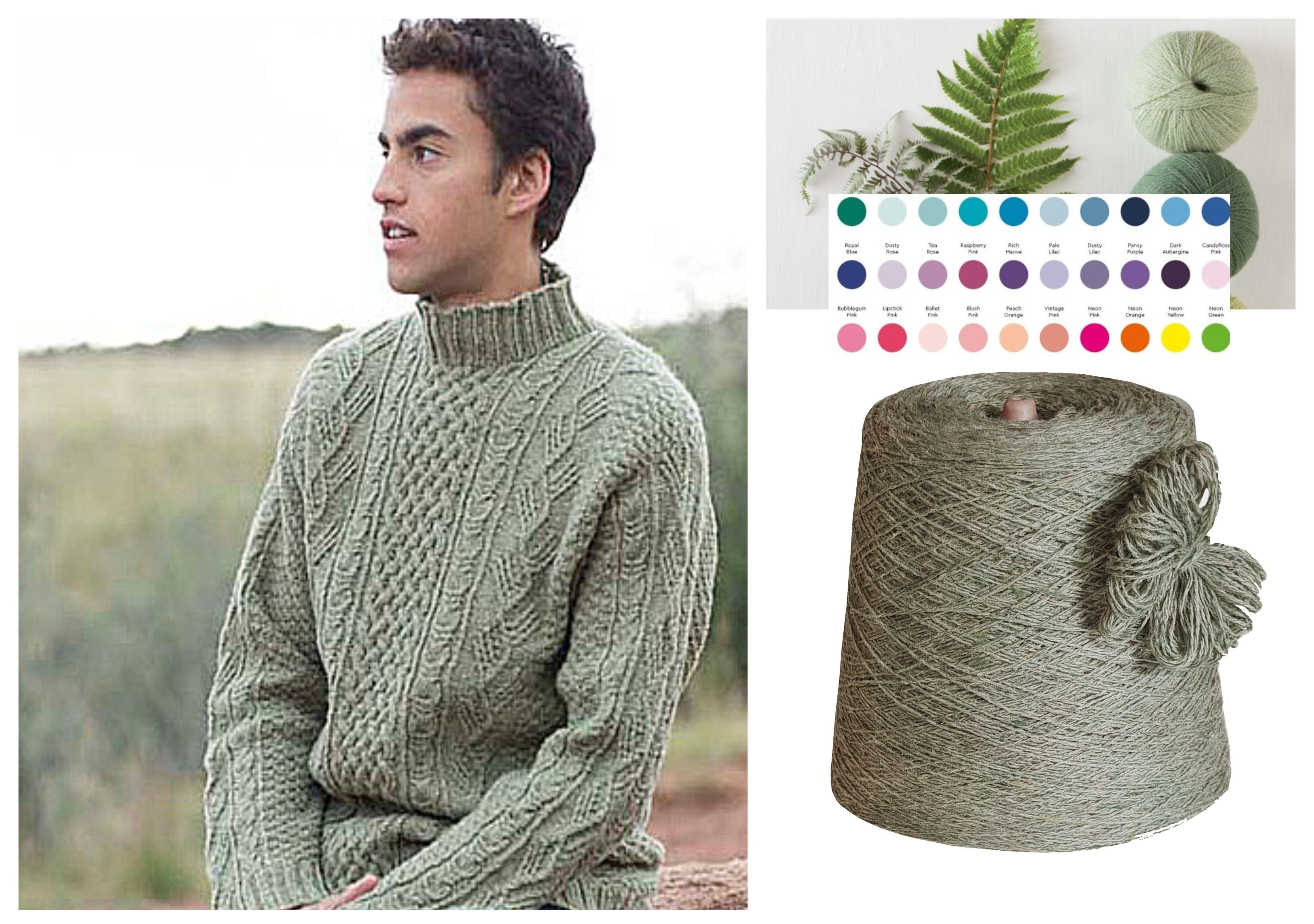 PREMIUM STRICKWOLLE - SCHURWOLLE-TWEED - 1 KG Konen/1000 Gramm  Stein/Braun/Grün PREMIUM STRICKWOLLE - SCHURWOLLE-TWEED - 1 KG Konen/1000 Gramm  Stein/Braun/Grün