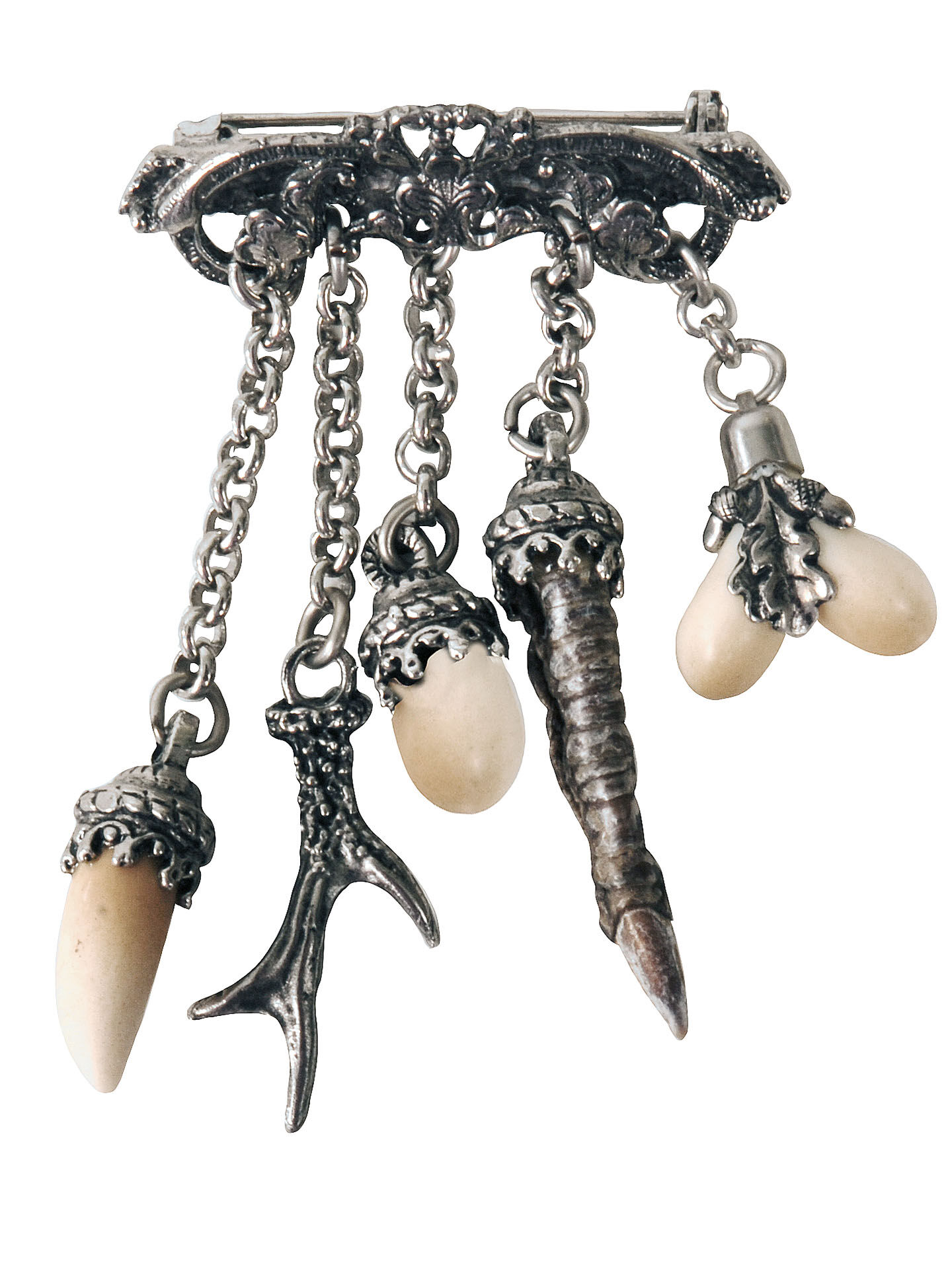 Brosche Anstecknadel Jagd Grandl Altsilber  Brosche Anstecknadel Jagd Grandl Altsilber
