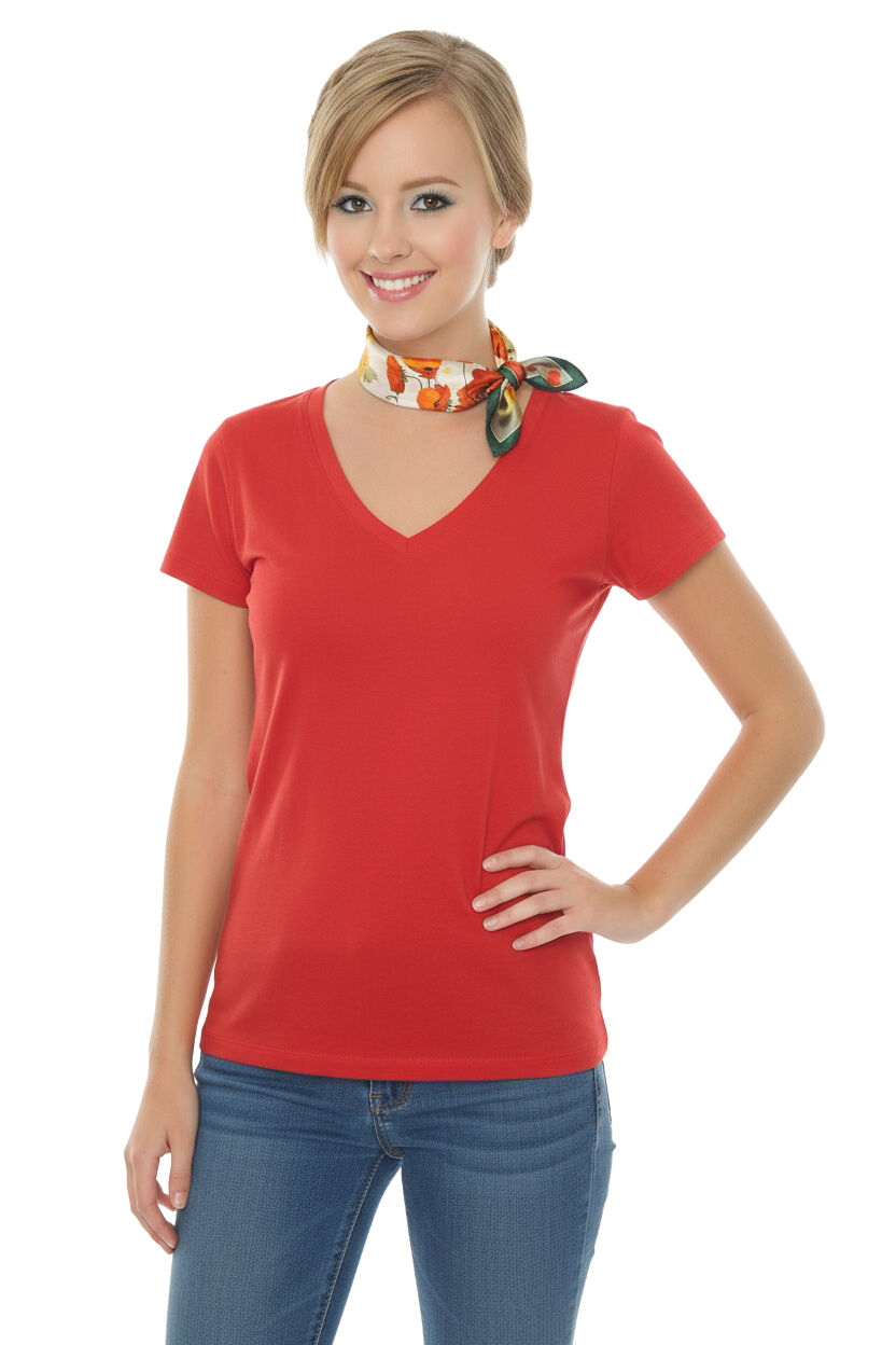 Trachtenhalstuch Seidentuch Nickituch 53x53 100% Seide roter Mohn