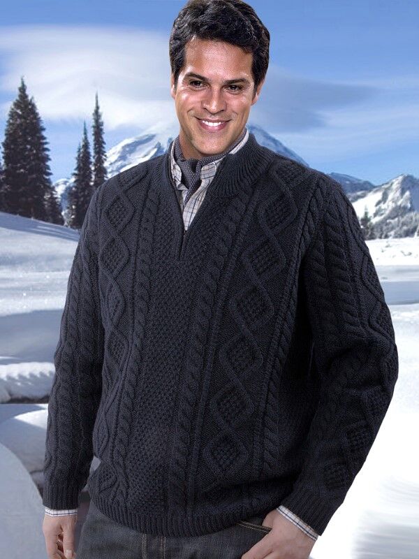 Trachten Pullover Premium Strickpullover Herren 100% Schurwolle