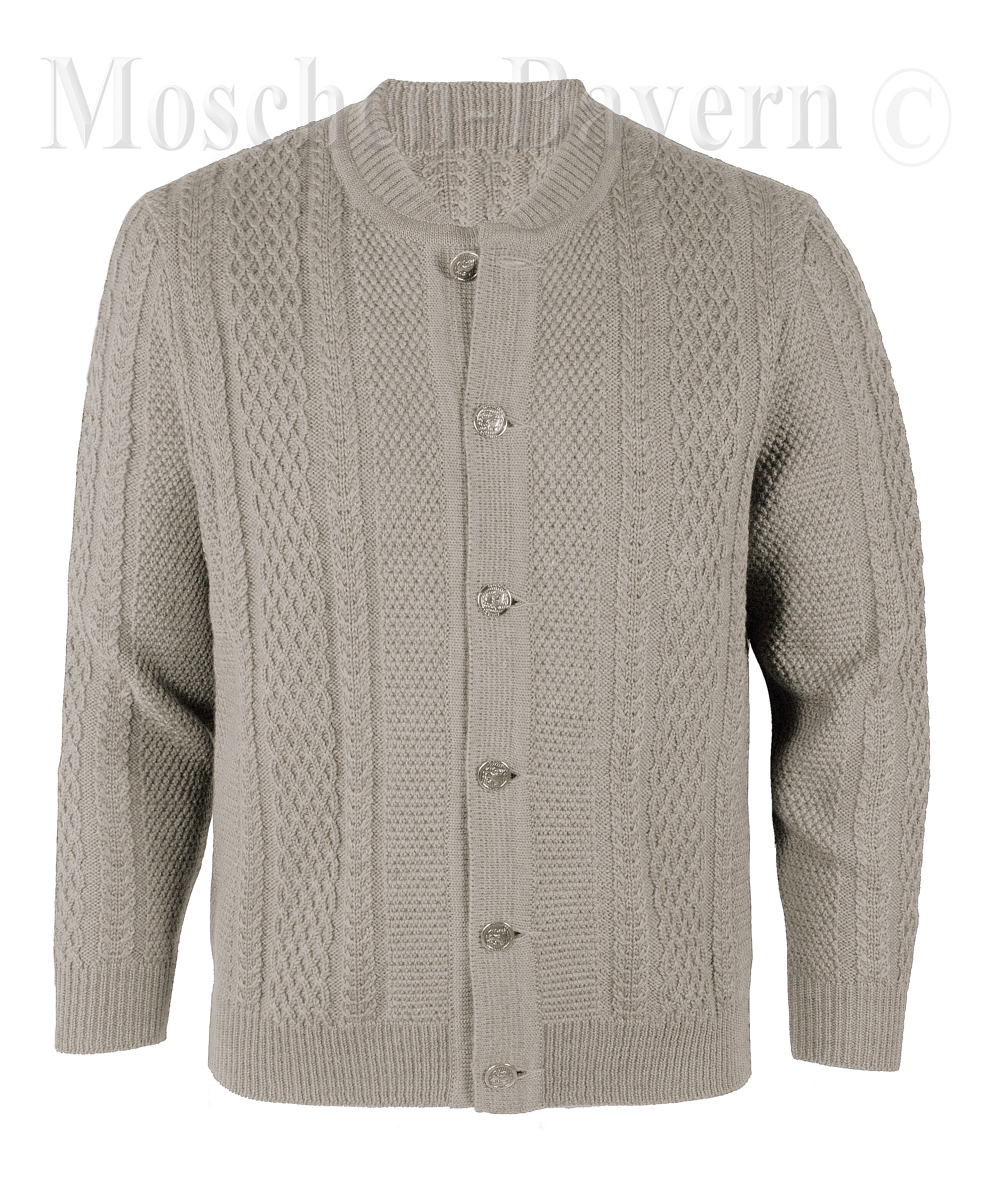 PREMIUM Trachtenstrickjacke Herren 100% Schurwolle Trachtenjanker Jagd Grün + Beige PREMIUM Trachtenstrickjacke Herren 100% Schurwolle Trachtenjanker Jagd Grün + Beige