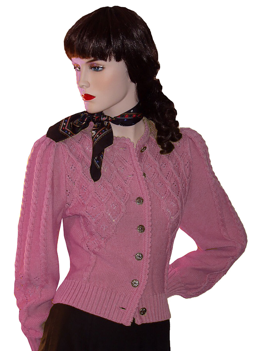 Trachtenstrickjacke Damen Dirndljacke MERINO SCHURWOLLE Rosa Trachtenstrickjacke Damen Dirndljacke MERINO SCHURWOLLE Rosa