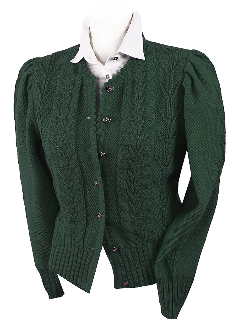 Trachtenstrickjacke Damen Dirndljacke MERINO SCHURWOLLE Grün Trachtenstrickjacke Damen Dirndljacke MERINO SCHURWOLLE Grün