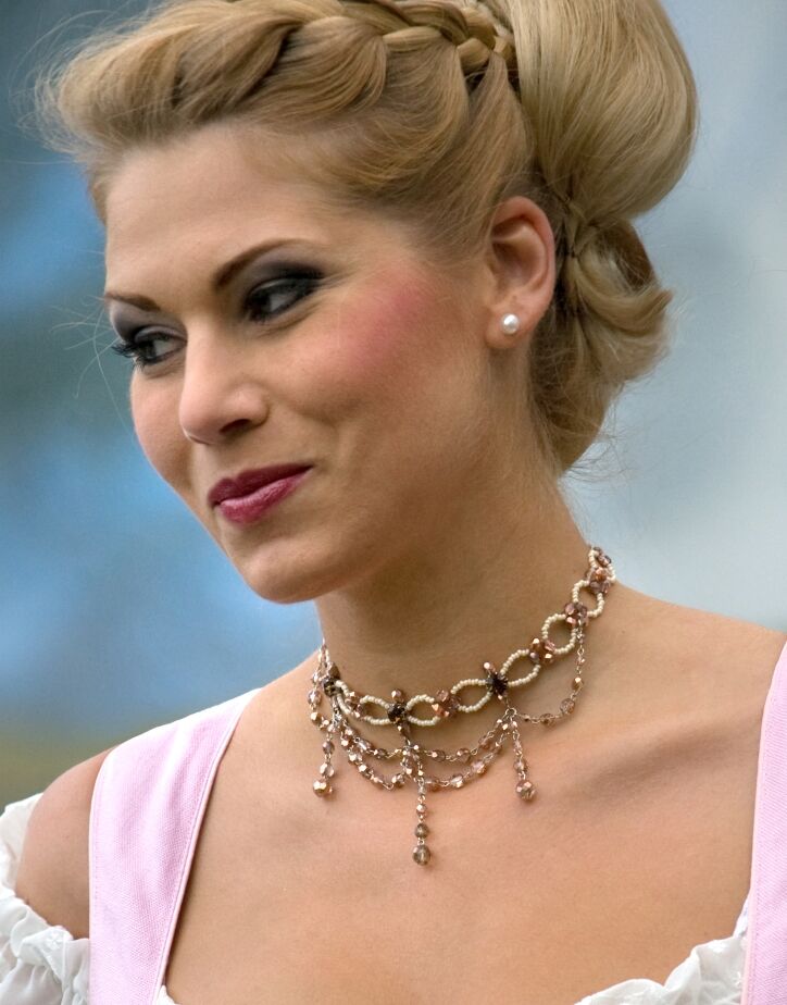 Kropfband Perlen Collier Kropfkette Kropfband Perlen Collier Kropfkette