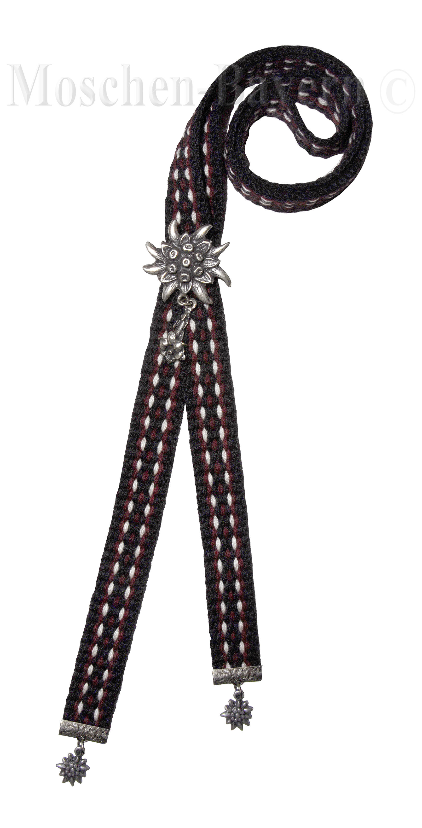 Trachtenband 8 Herren Schwarz Bordeauxe Trachtenband 8 Herren Schwarz Bordeauxe