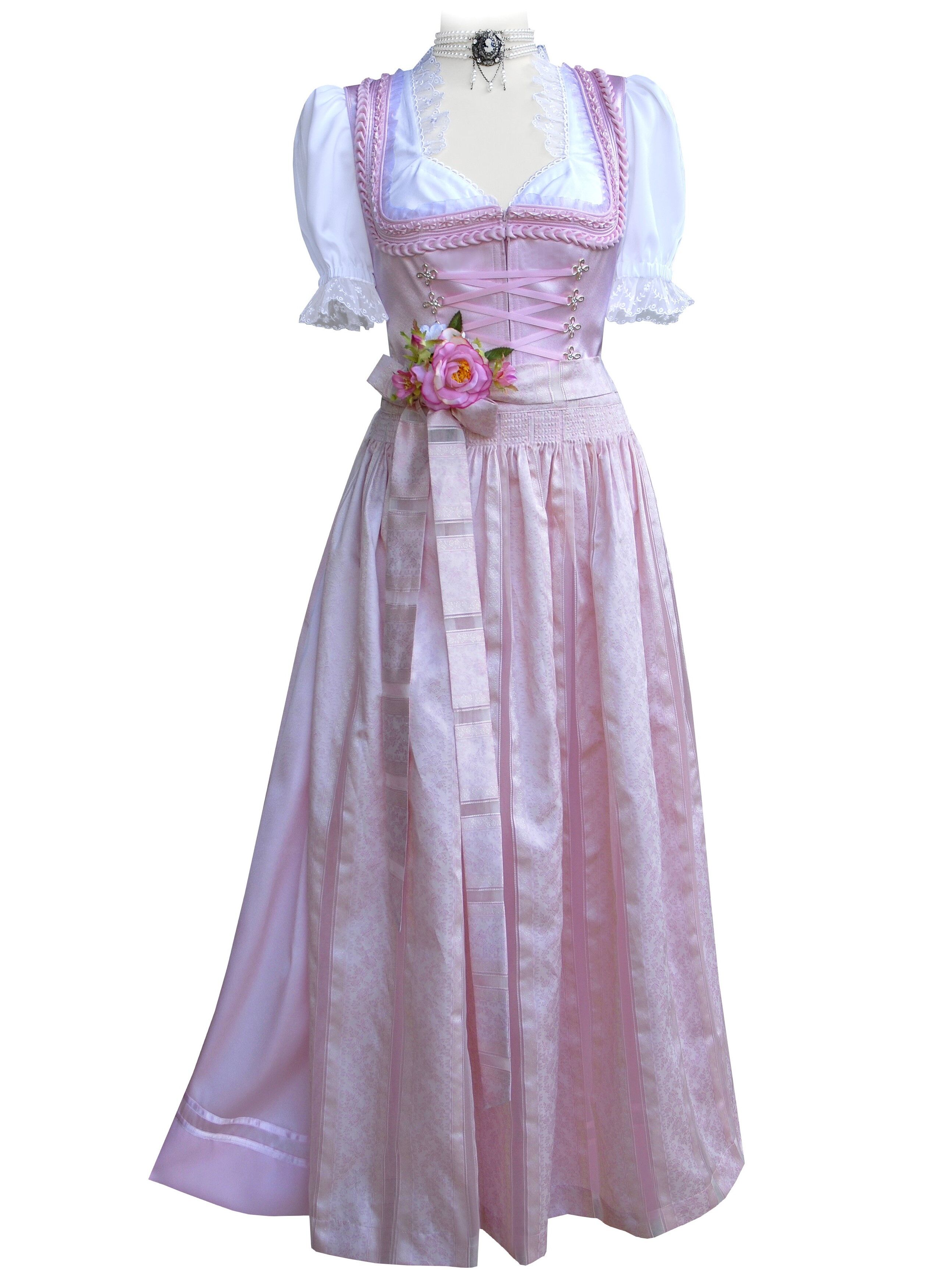 Exklusives Hochzeitsdirndl Brautdirndl Rosa festlich Exklusives Hochzeitsdirndl Brautdirndl Rosa festlich