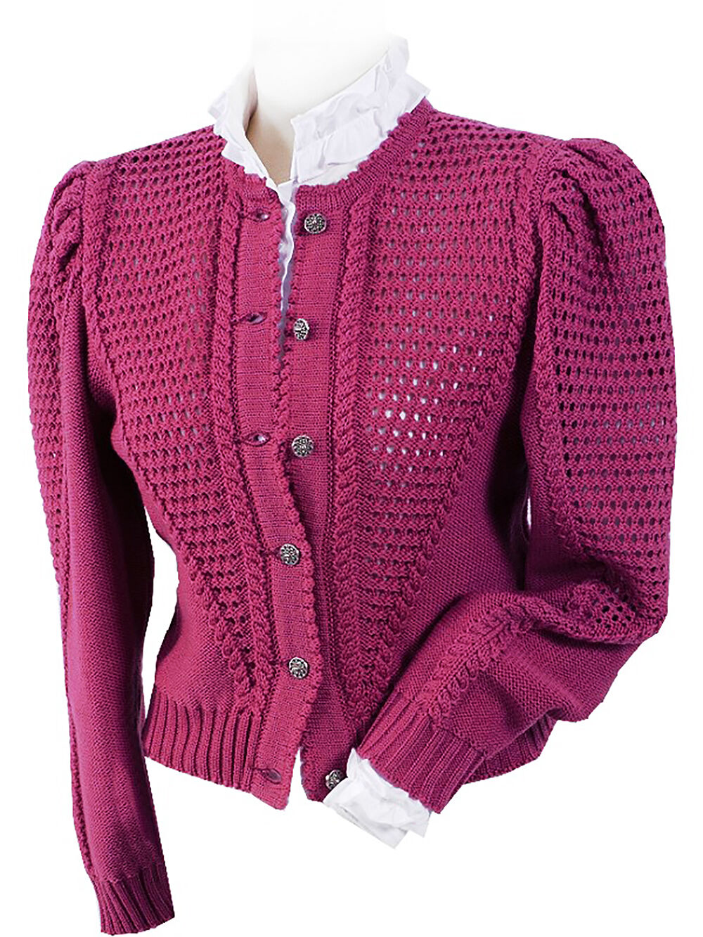 Trachtenstrickjacke Damen Dirndljacke MERINO SCHURWOLLE Pink Erika Trachtenstrickjacke Damen Dirndljacke MERINO SCHURWOLLE Pink Erika