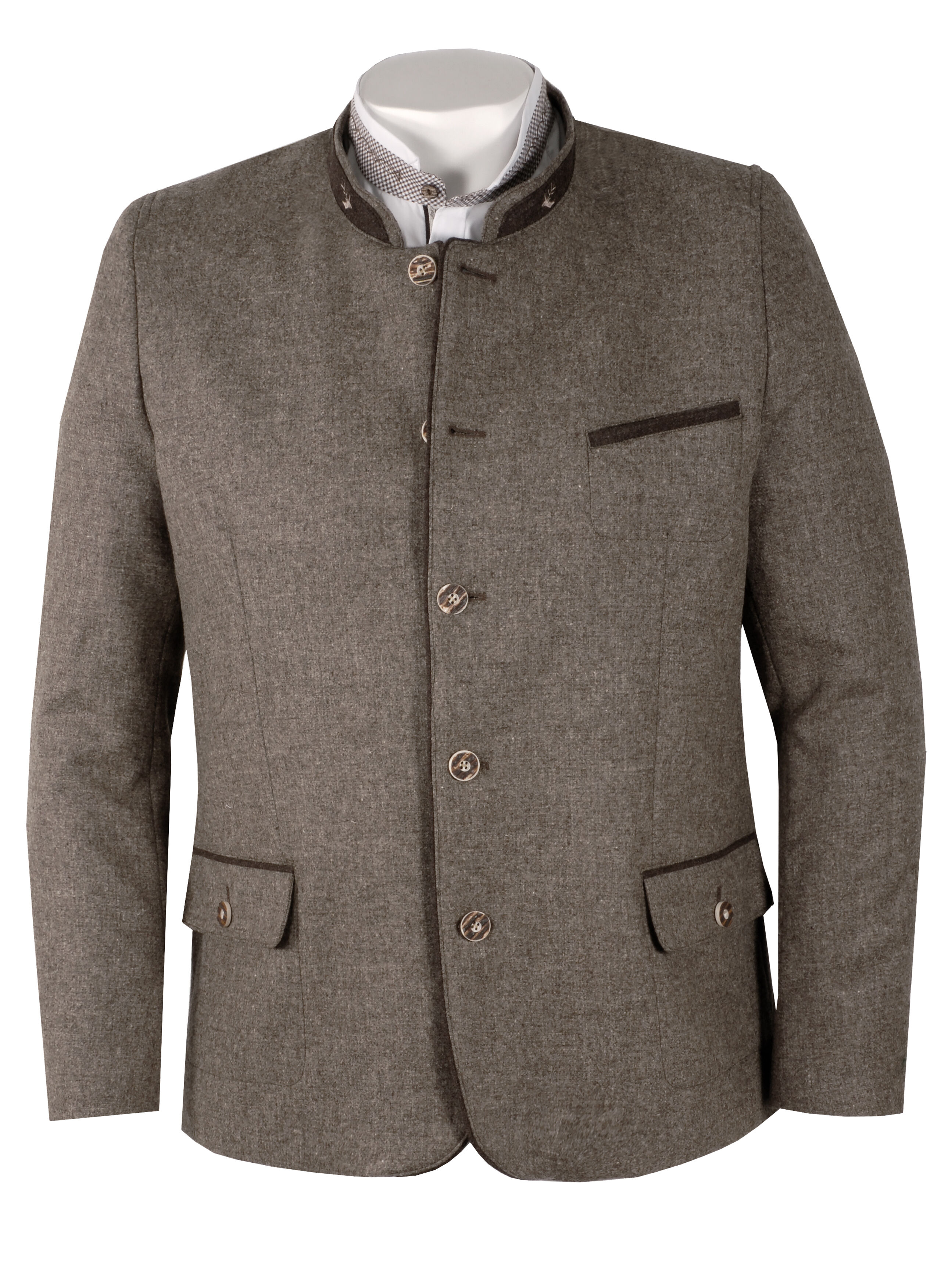 Trachtenblazer Lodenblazer Herren Sakko kurz zur Lederhose Braun  Wolle Trachtenblazer Lodenblazer Herren Sakko kurz zur Lederhose Braun  Wolle
