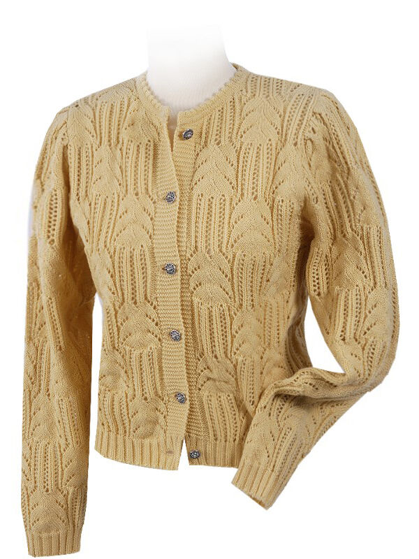 Trachtenstrickjacke Damen Dirndljacke MERINO SCHURWOLLE Gelb Trachtenstrickjacke Damen Dirndljacke MERINO SCHURWOLLE Gelb