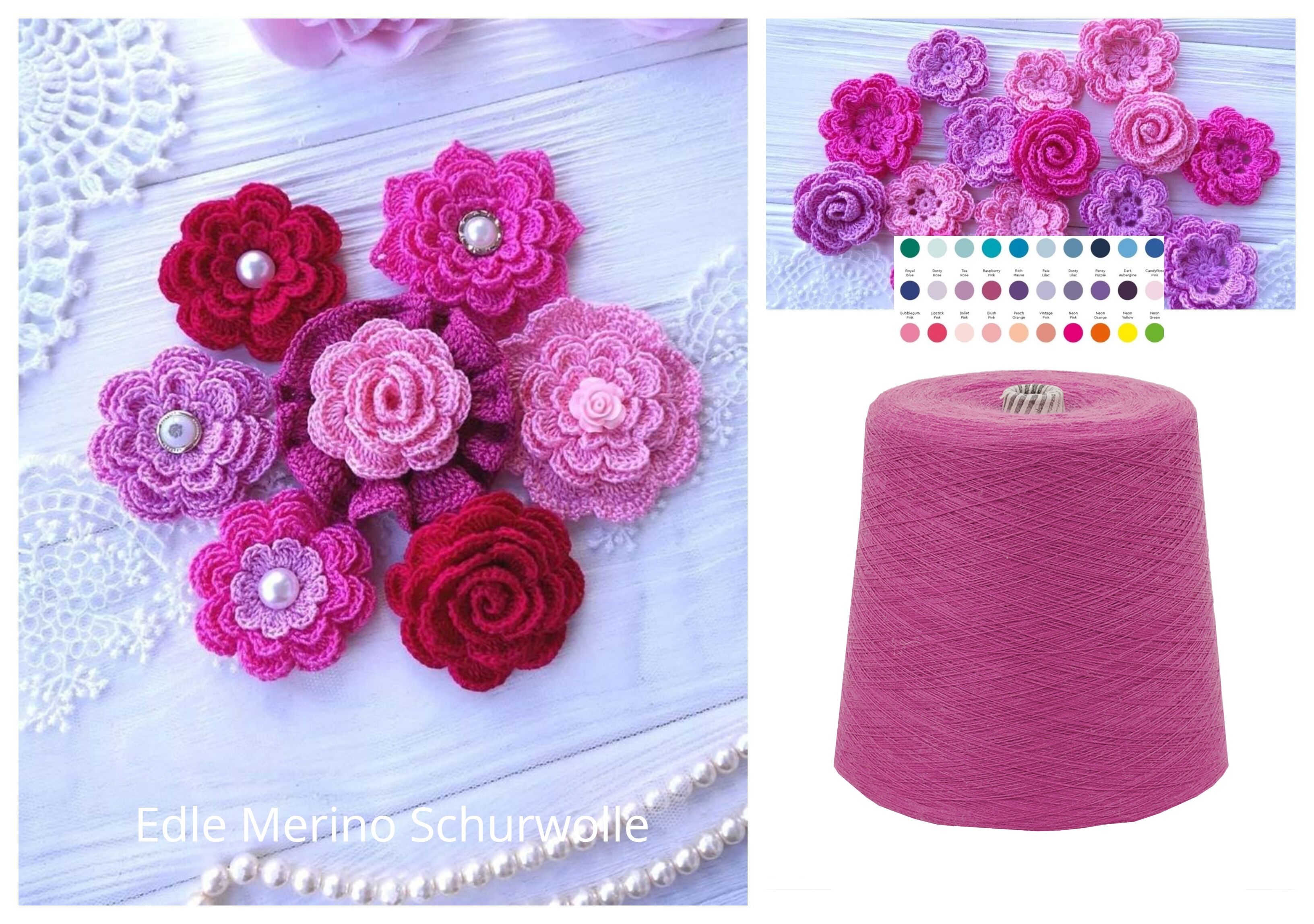 STRICKWOLLE - dicke SCHURWOLLE 1 KG Konen/1000 Gramm Pink/Erika STRICKWOLLE - dicke SCHURWOLLE 1 KG Konen/1000 Gramm Pink/Erika