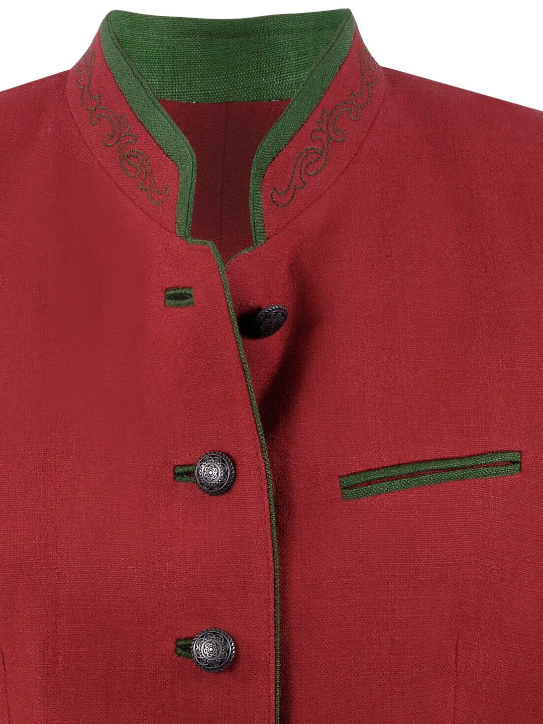 PREMIUM Trachtenblazer Gehrock Damen Leinenblazer Rot PREMIUM Trachtenblazer Gehrock Damen Leinenblazer Rot
