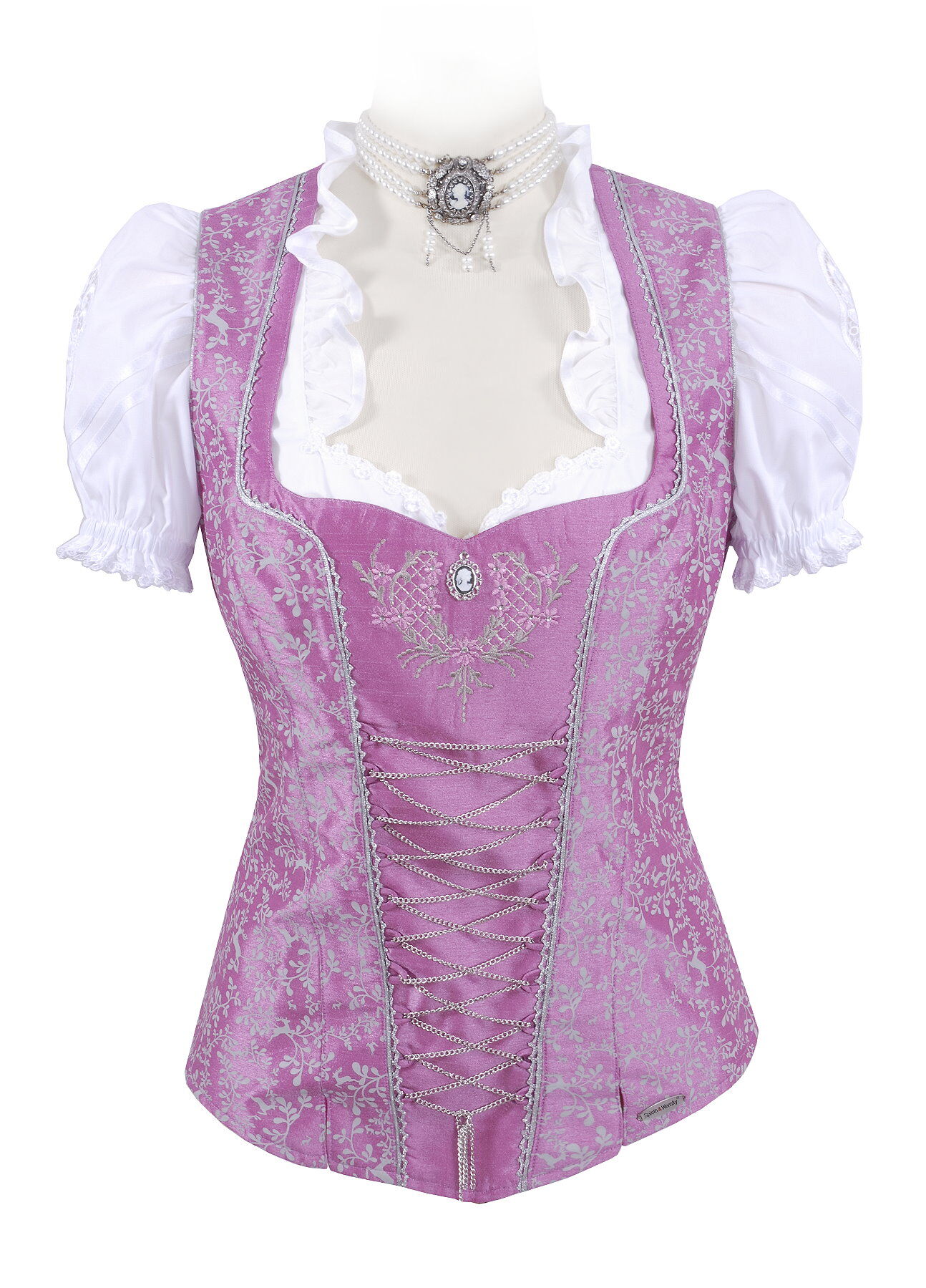 Trachtenmieder Damen Trachten-Corsage Rosa/Pink Trachtenmieder Damen Trachten-Corsage Rosa/Pink