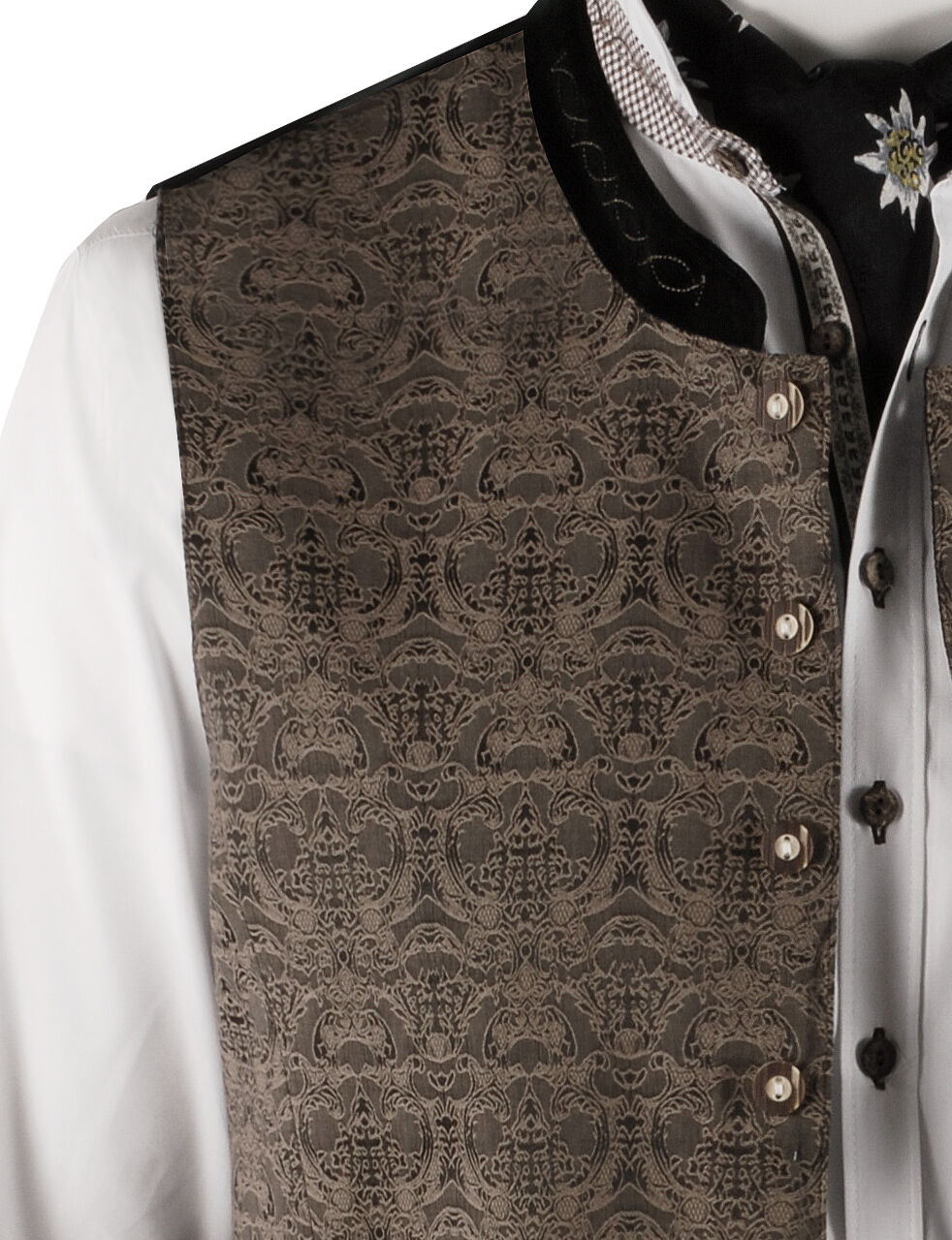 Trachtenweste Herrenweste Gilet Braun/Schwarz Trachtenweste Herrenweste Gilet Braun/Schwarz