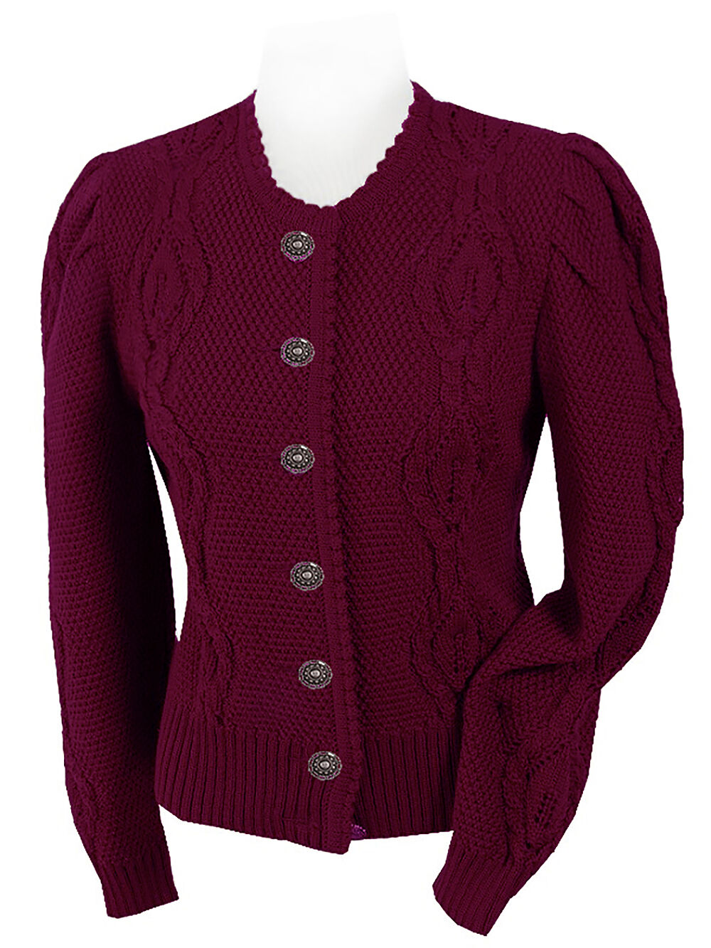 Trachtenstrickjacke Damen Dirndljacke MERINO SCHURWOLLE Weinrot Trachtenstrickjacke Damen Dirndljacke MERINO SCHURWOLLE Weinrot