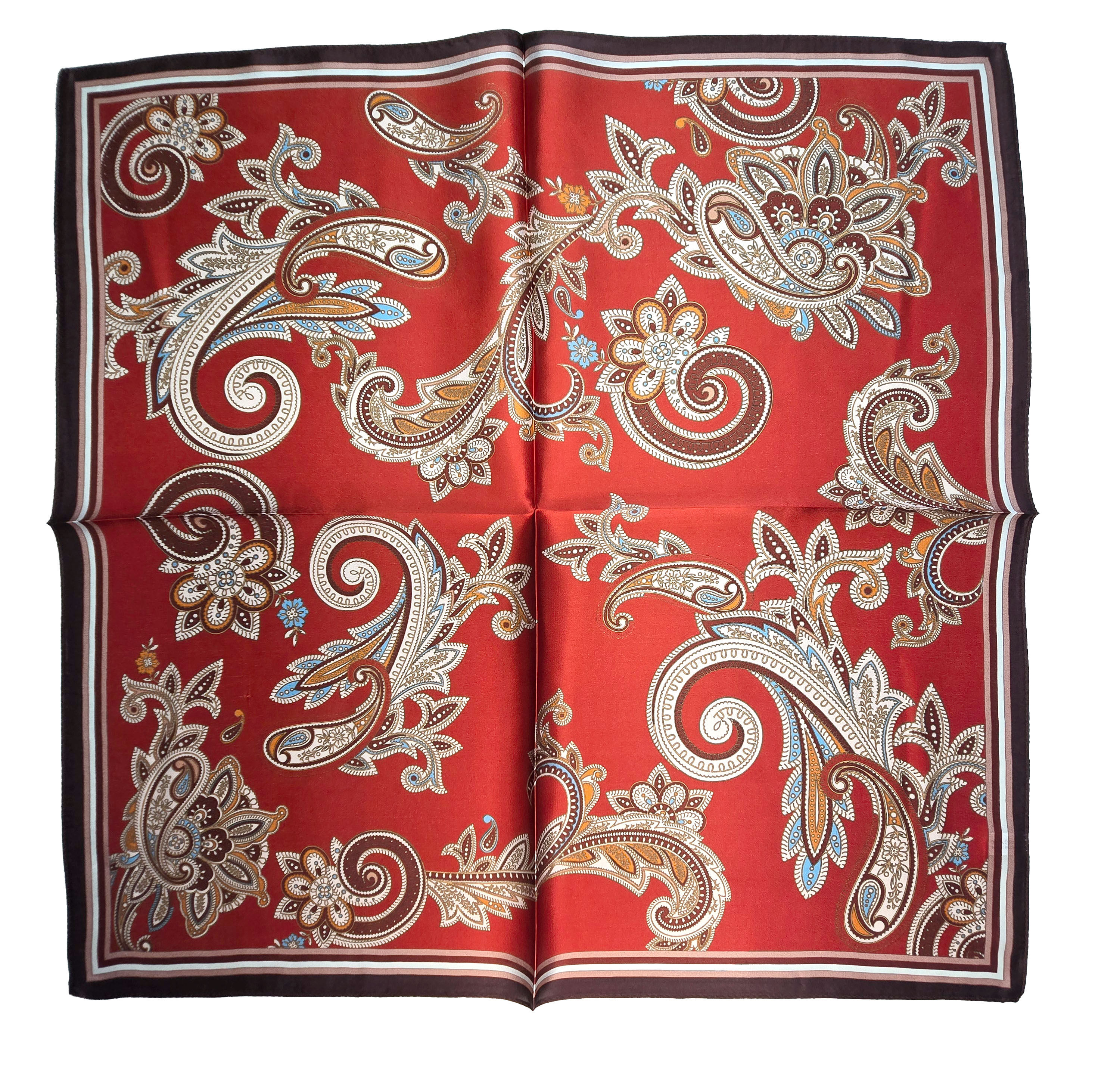 Seidenhalstuch Borgese Damen Herren Nickituch 100% Seide Rot